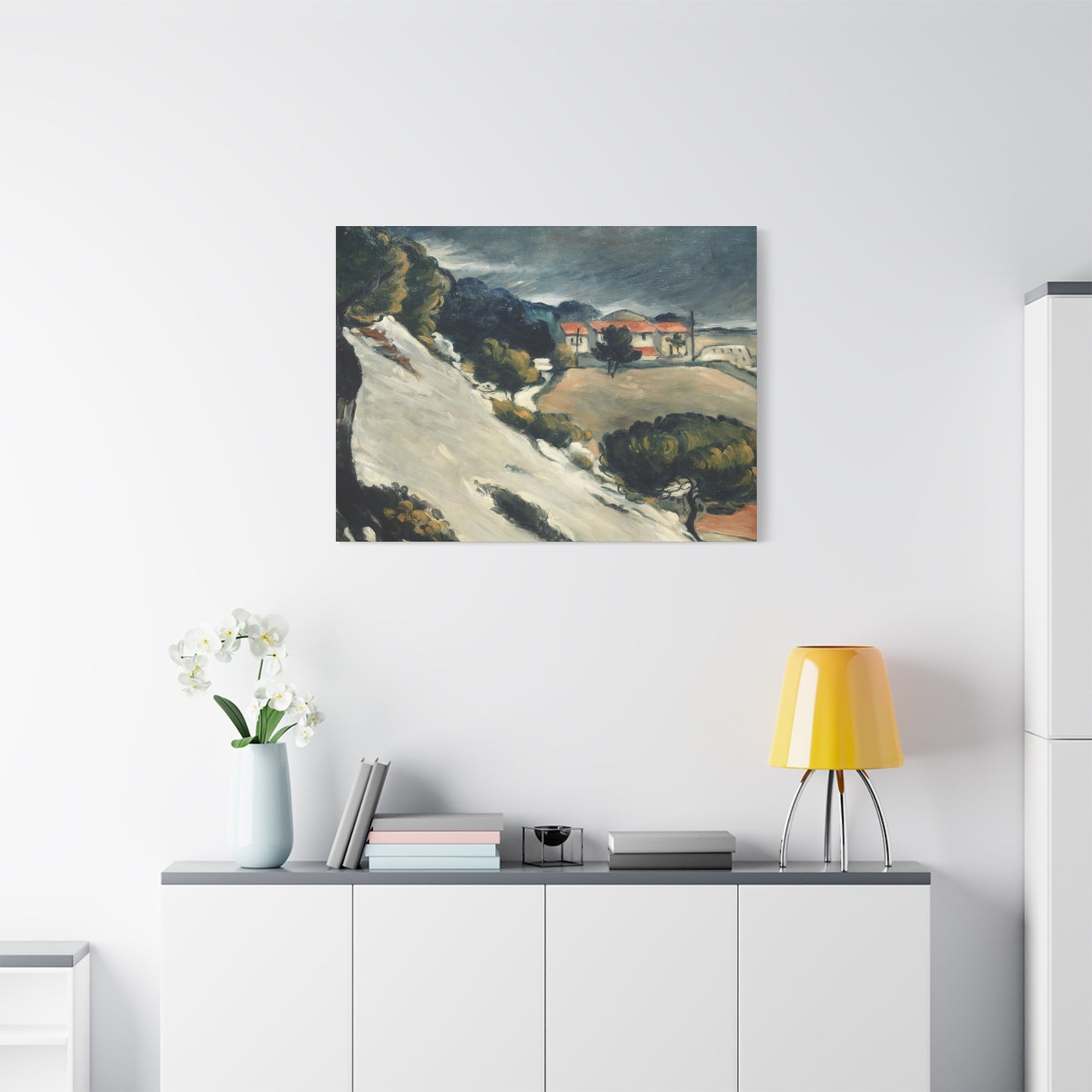 Cézanne, Paul - L’Estaque, Melting Snow (1870) - Canvas Block, unframed