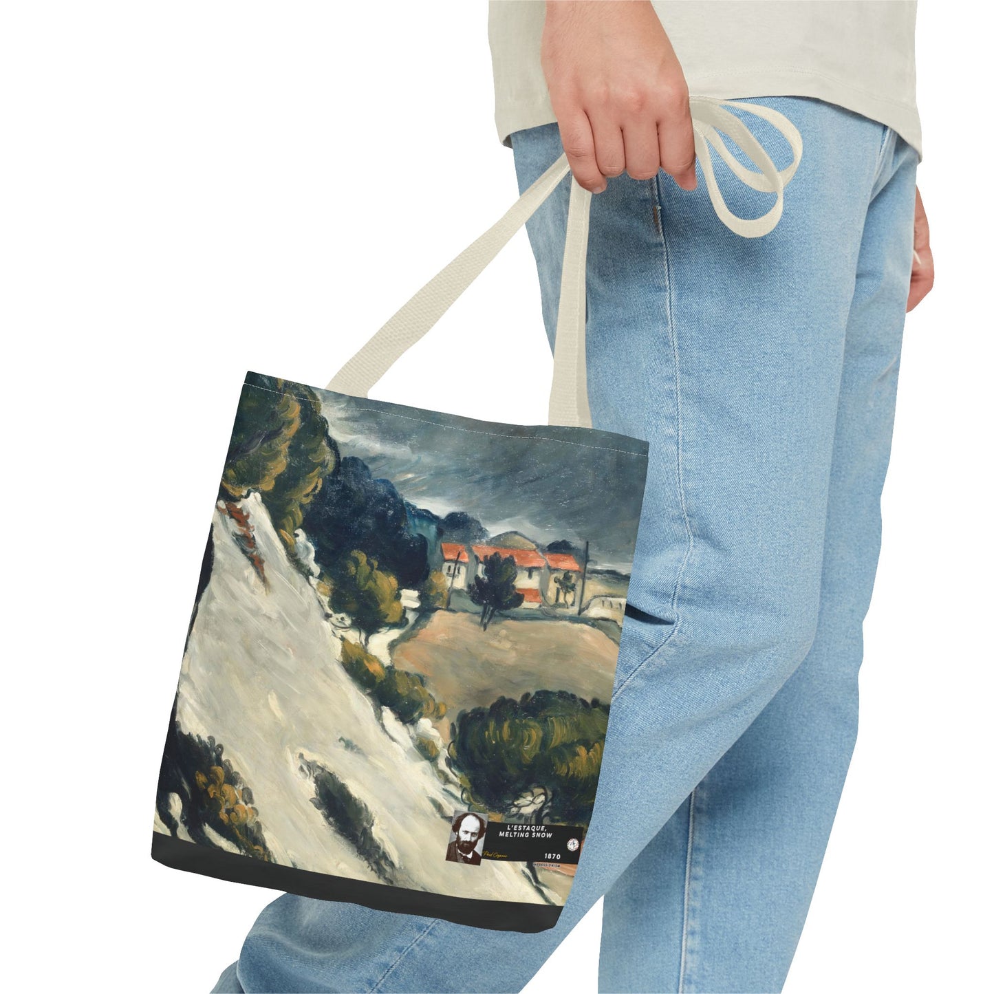 Cézanne, Paul - L’Estaque, Melting Snow (1870) - Tote Bag