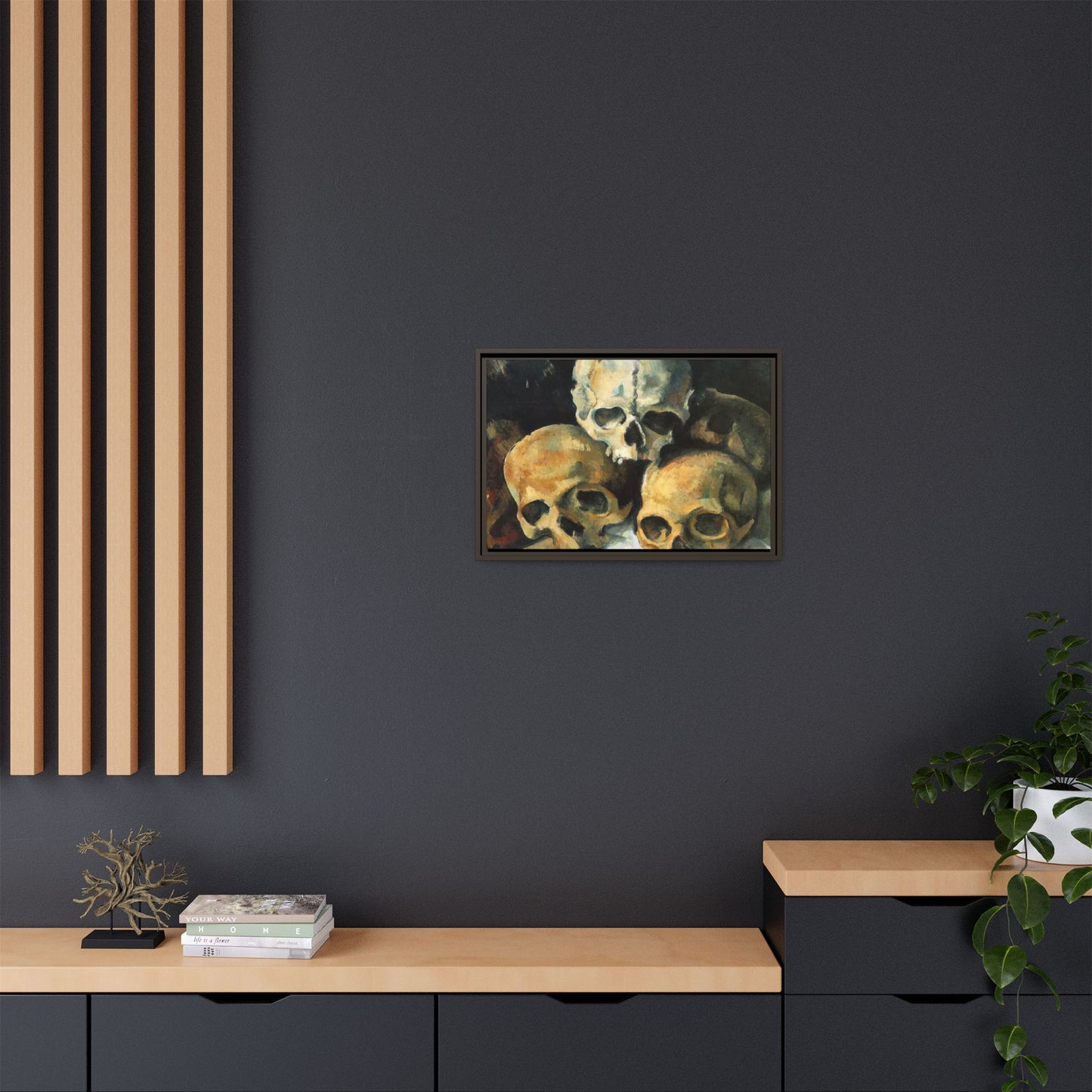 Cézanne, Paul - Pyramid of Skulls (1901) - Matte Canvas, Framed