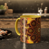 Lion Summer Mandala - Colorful Accent Mugs
