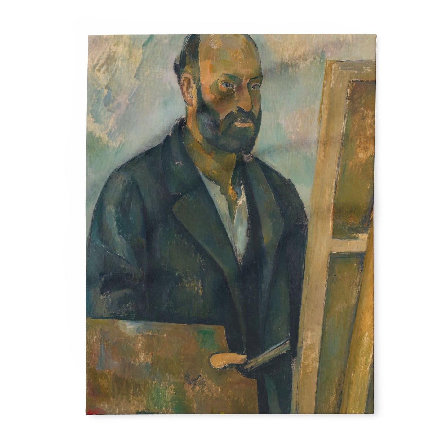 Cézanne, Paul - Portrait of the Artist with a Palette (1890) - Arctic Fleece Blanket