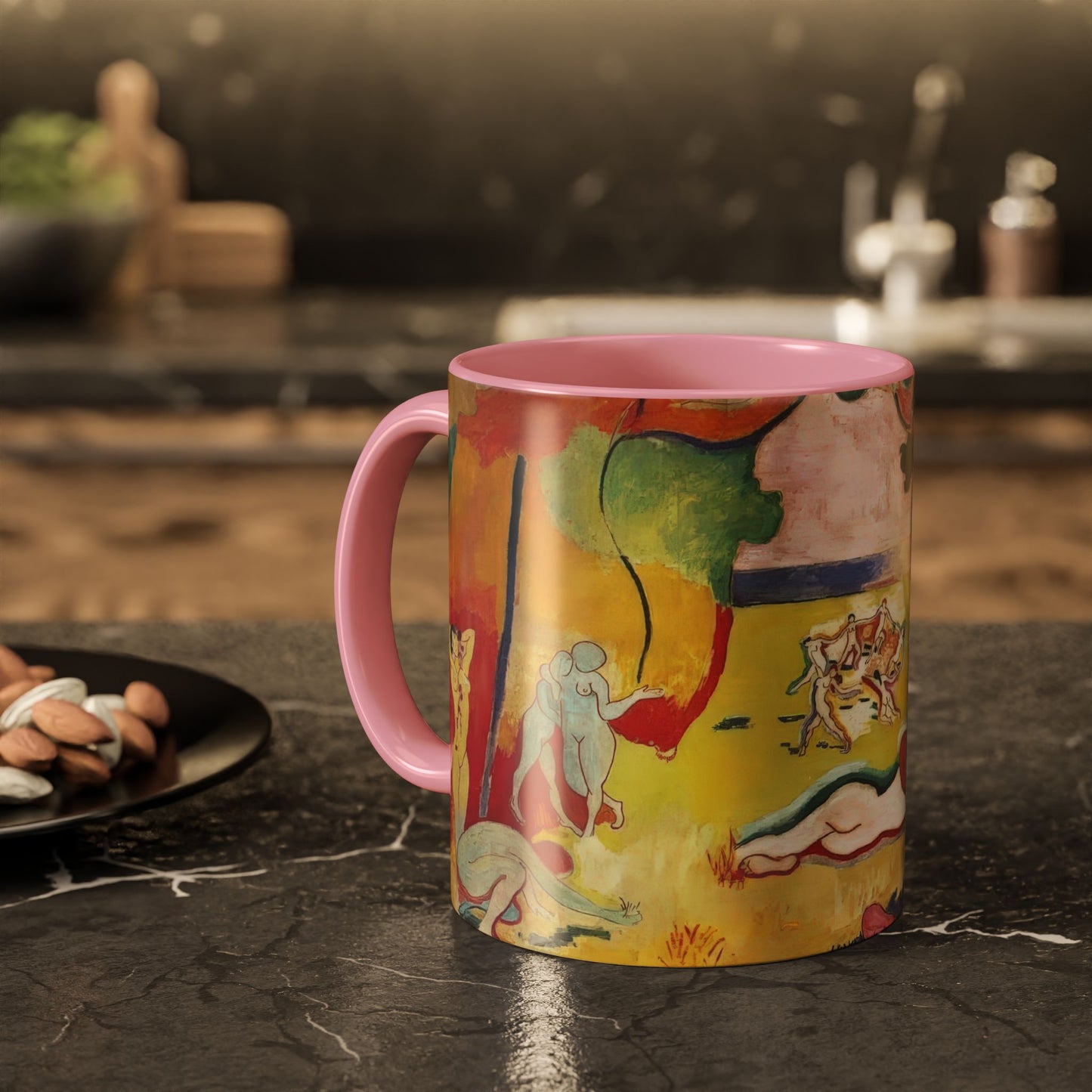 Matisse, Henri - The Joy of Life (1905) - Colorful Accent Mugs