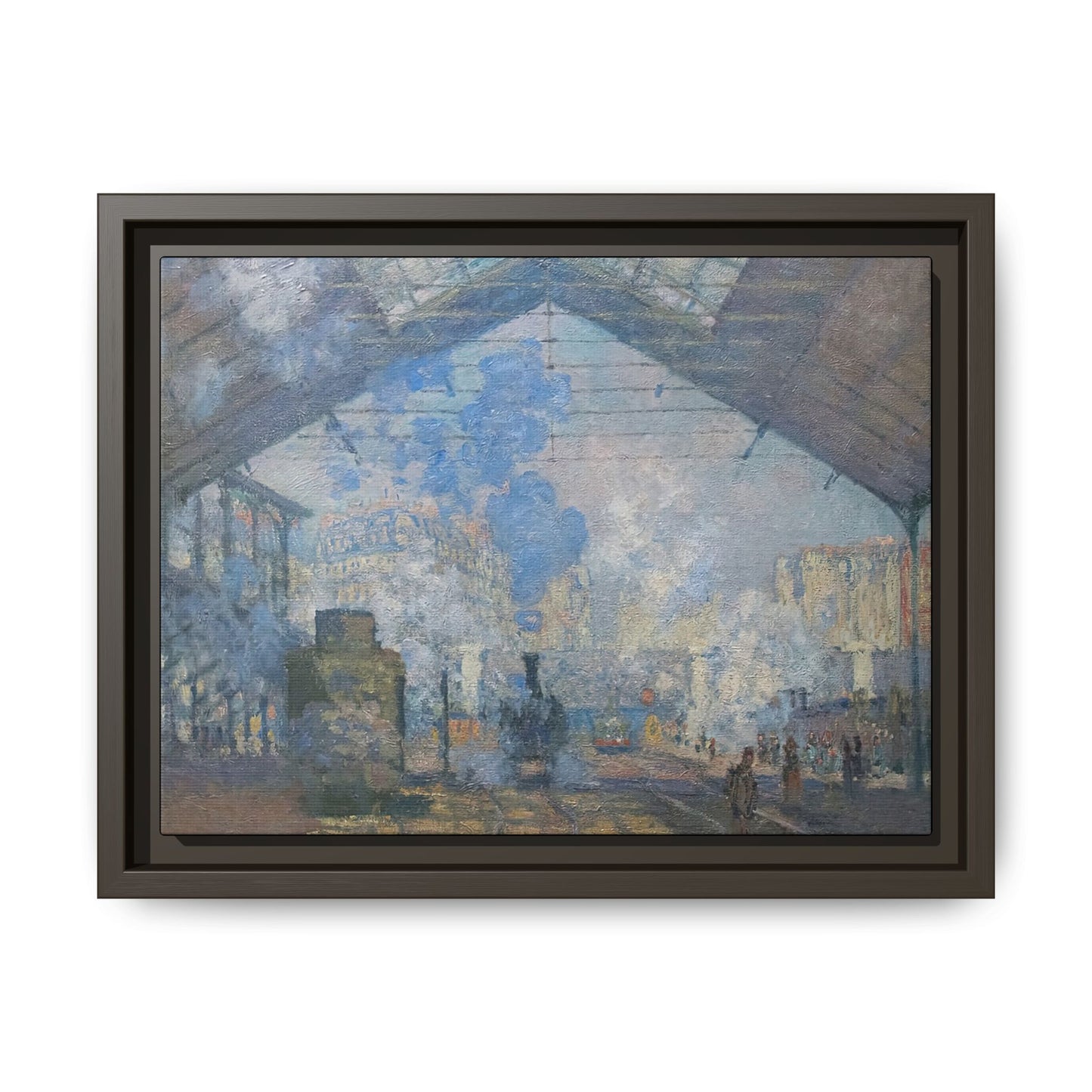 Monet, Claude - Le Gare Saint-Lazare (1877) - Matte Canvas, Framed