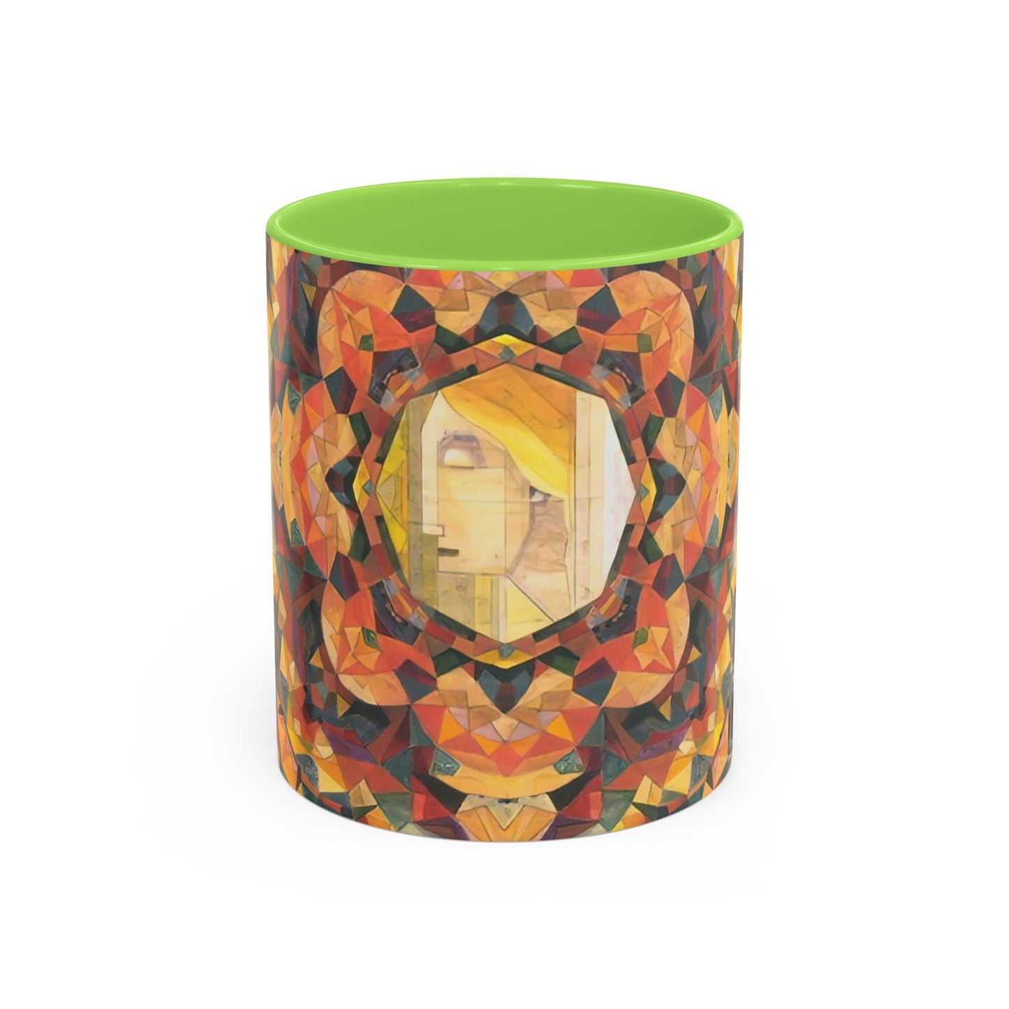 Filiger, Charles - Woman’s Head with Closed Eyes (1893) - Colorful Accent Mugs