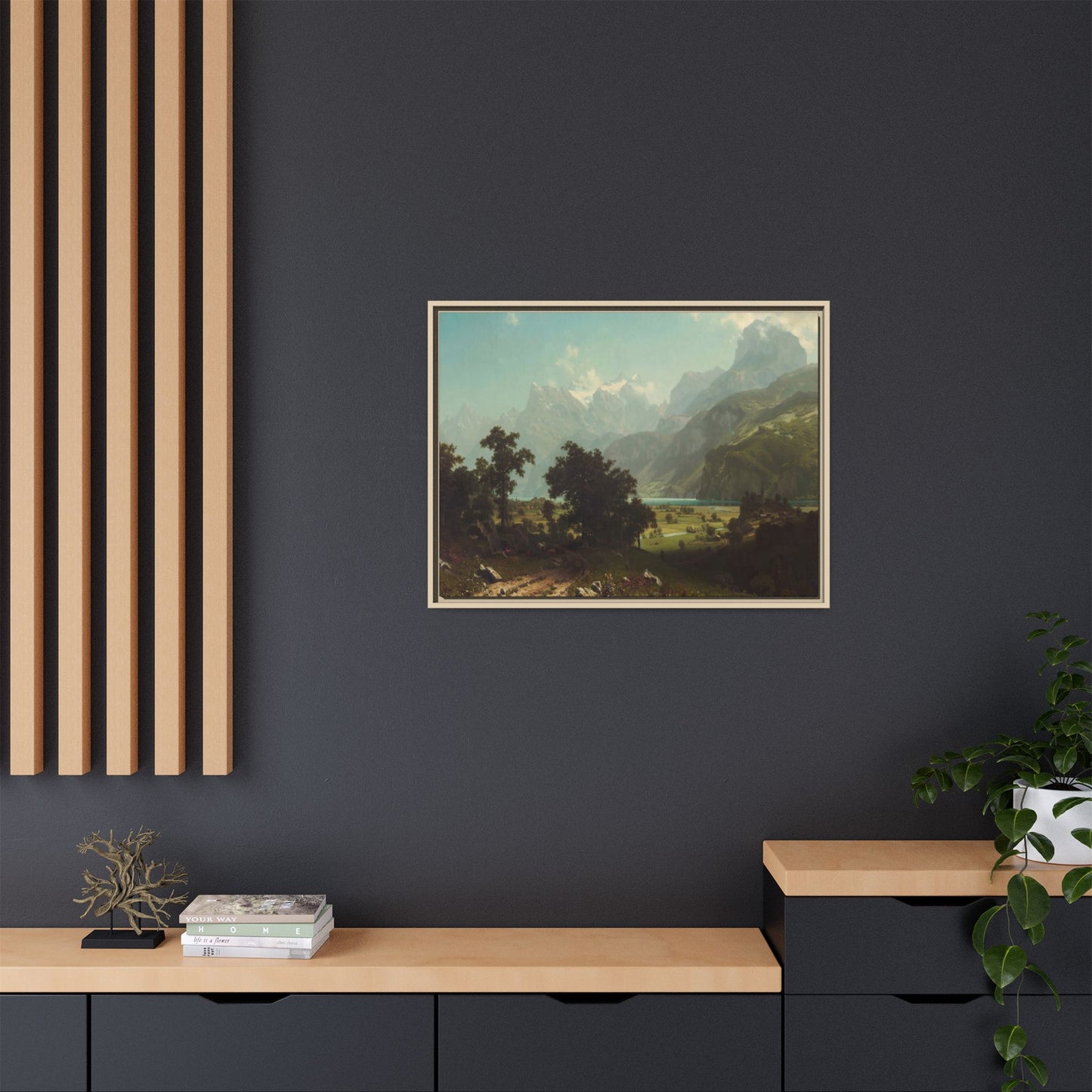 Bierstadt, Albert - Lake Lucerne (1858) - Matte Canvas, Framed
