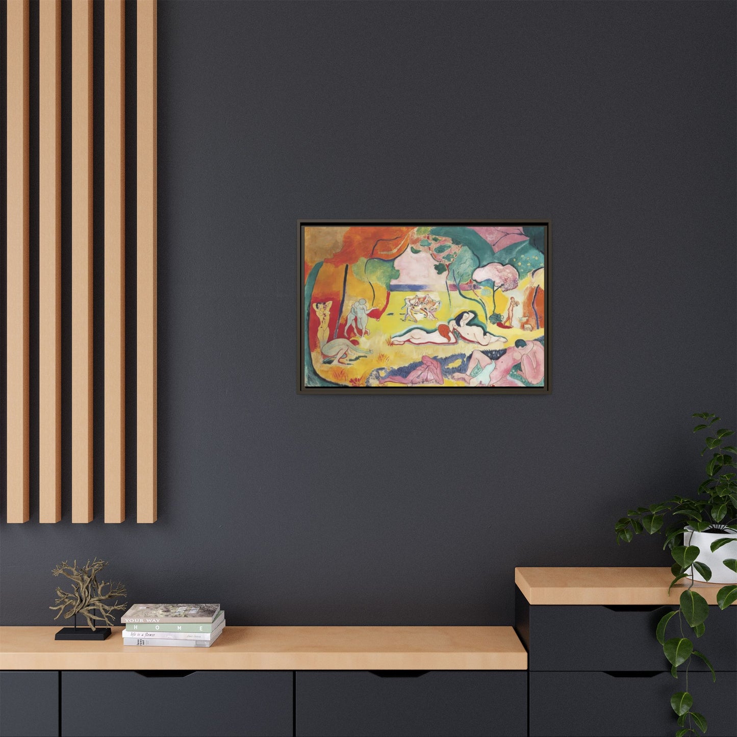 Matisse, Henri - The Joy of Life (1905) - Matte Canvas, Framed