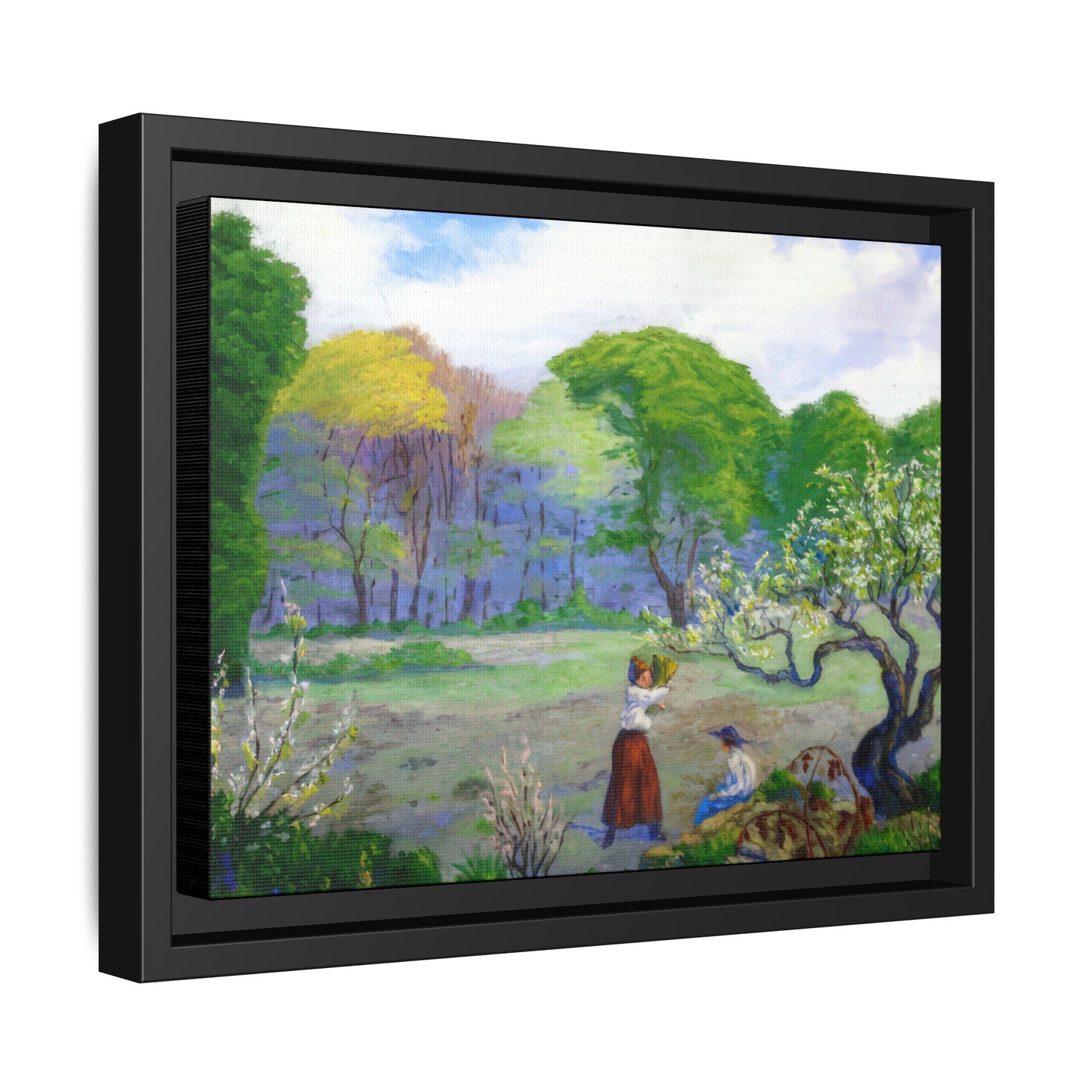 Ranson, Paul - Picking Flowers (1890) - Matte Canvas, Framed
