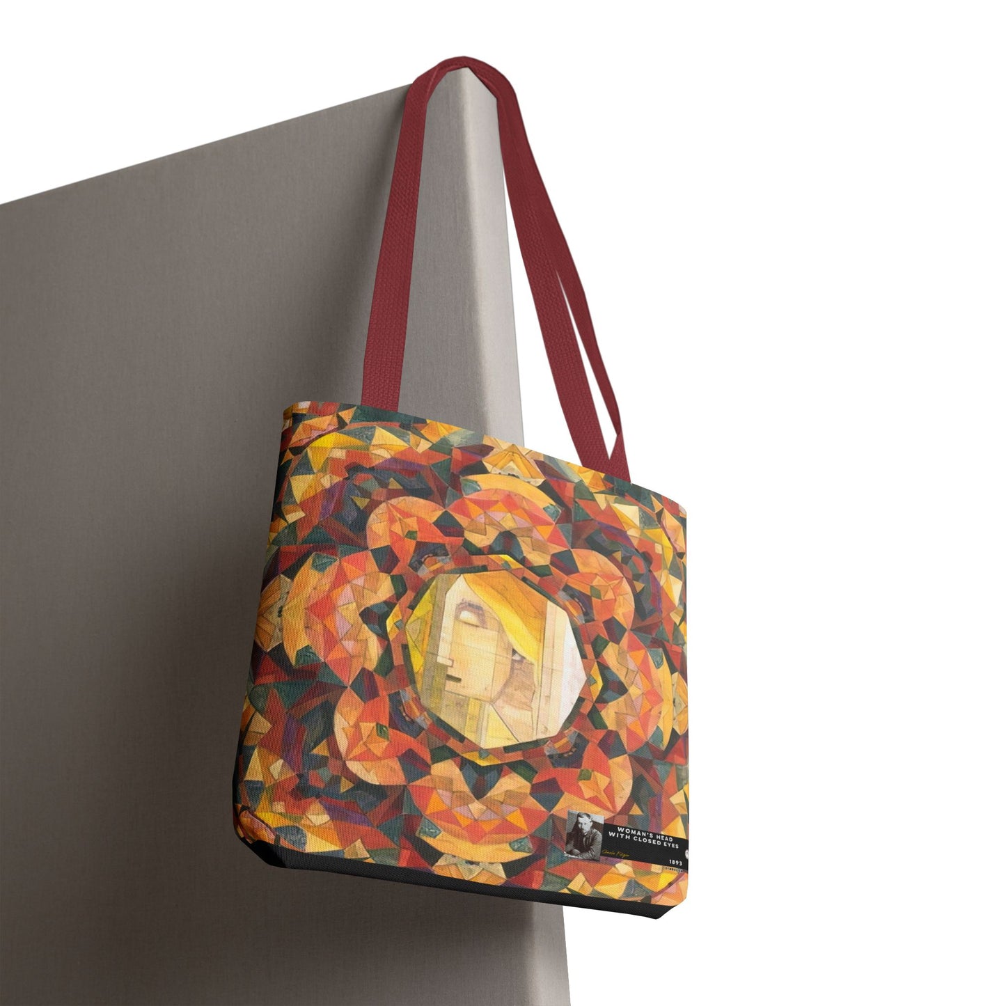 Filiger, Charles - Woman’s Head with Closed Eyes (1893) - Tote Bag