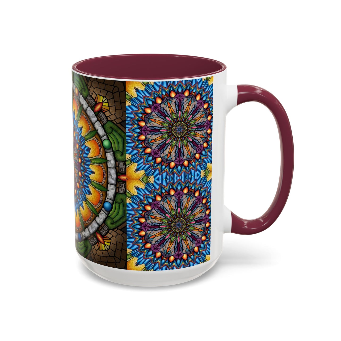Pacio, Adam - Emerald Arrows Mandala - Colorful Accent Mugs