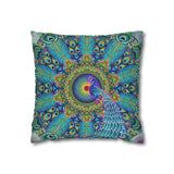 Melek Taus Mandala - Faux Suede Square Pillowcase