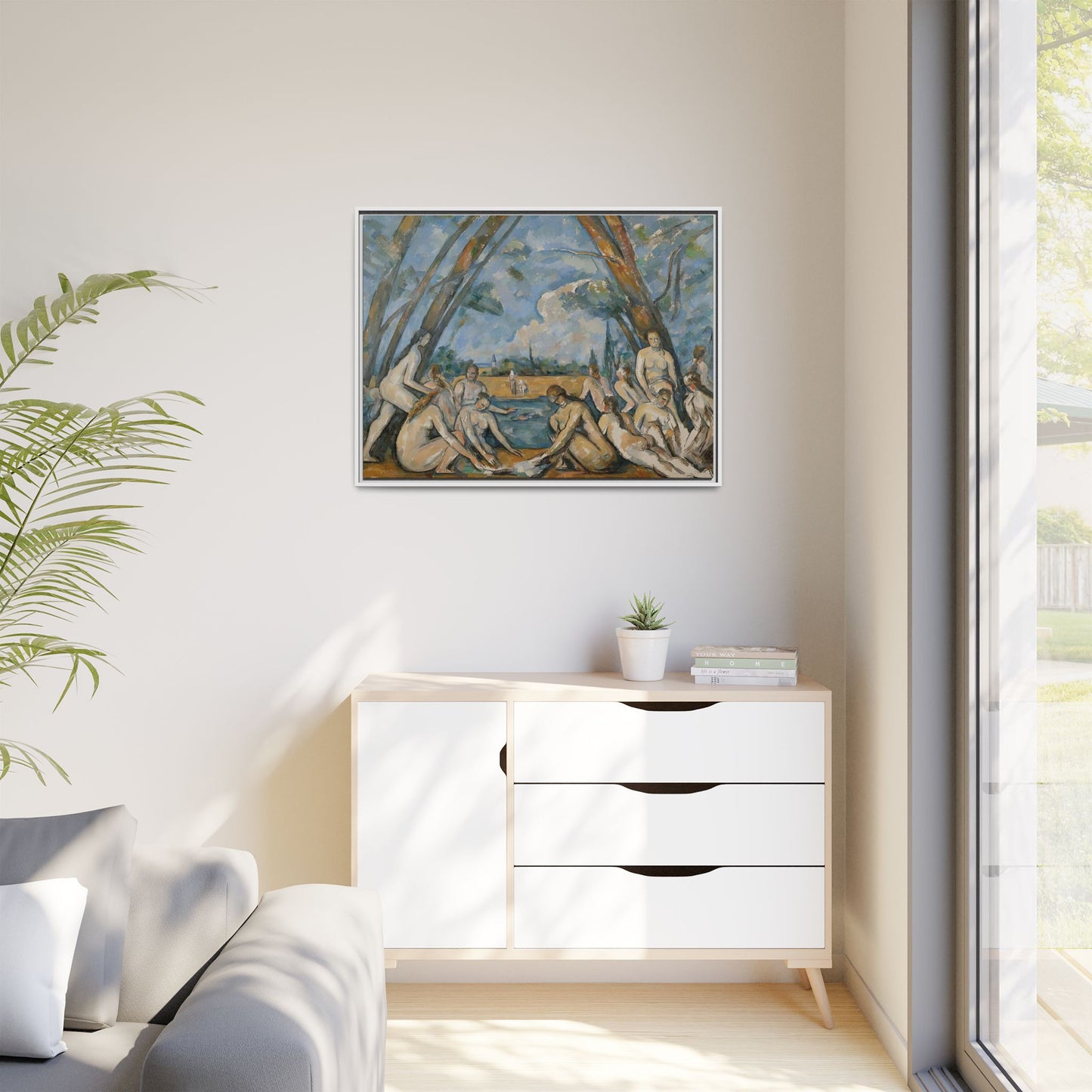 Cézanne, Paul - The Large Bathers (1906) - Matte Canvas, Framed