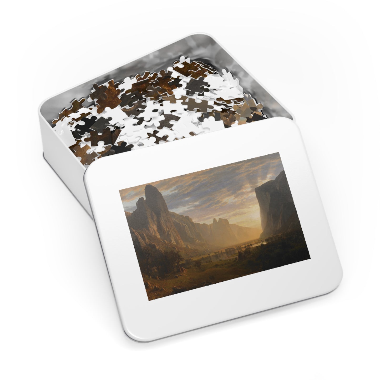 Bierstadt, Albert - Looking Down Yosemite Valley (1865) - 1000pc Jigsaw Puzzle
