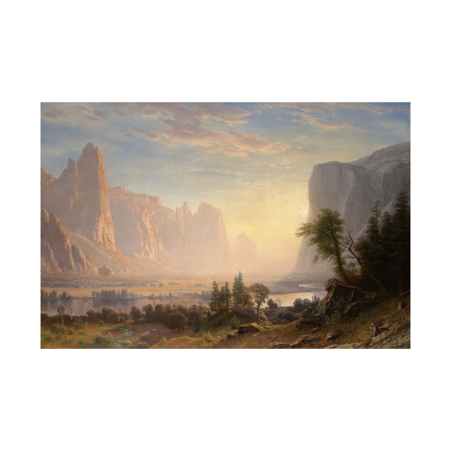 Bierstadt, Albert - Valley of the Yosemite (1868) - Satin Posters