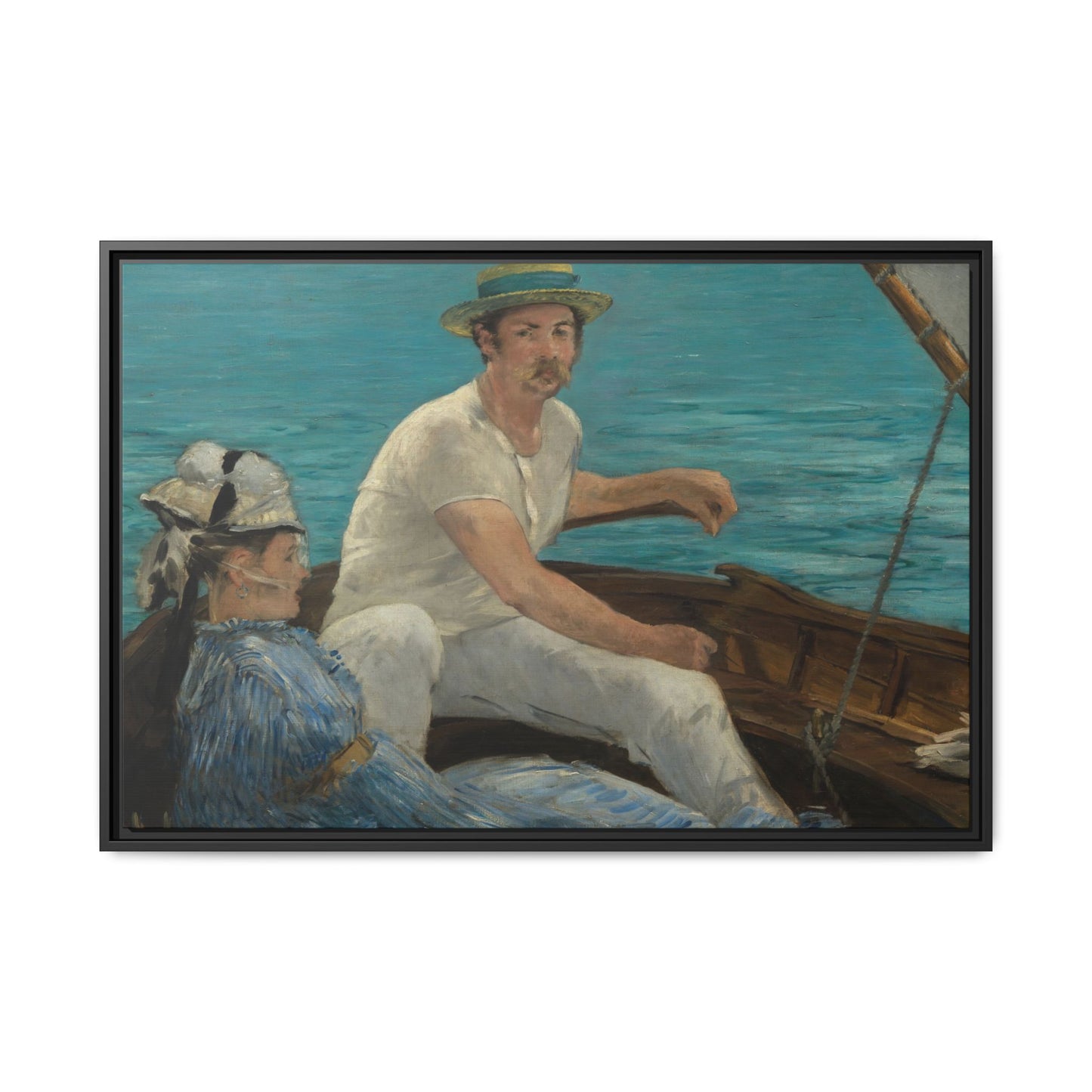 Manet, Édouard - Boating (1874) - Matte Canvas, Framed