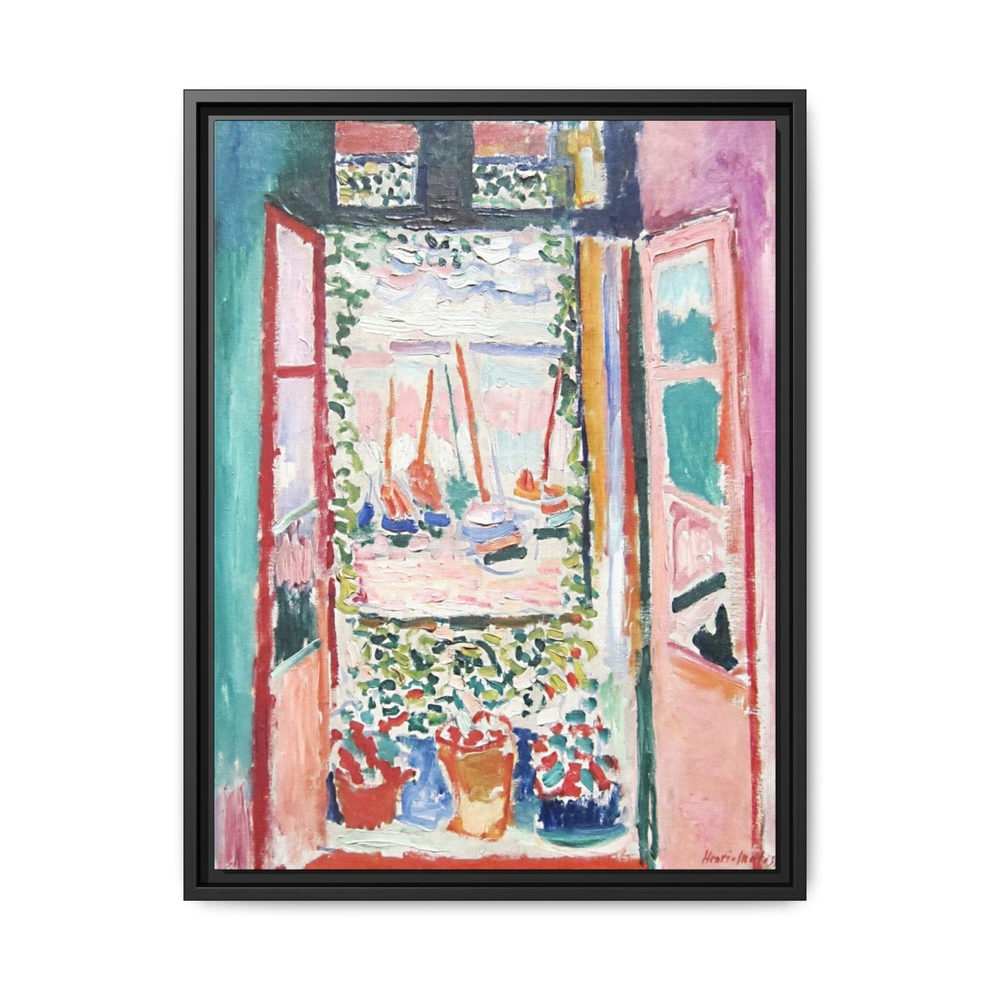 Matisse, Henri - Open Window, Collioure (1905) - Matte Canvas, Framed