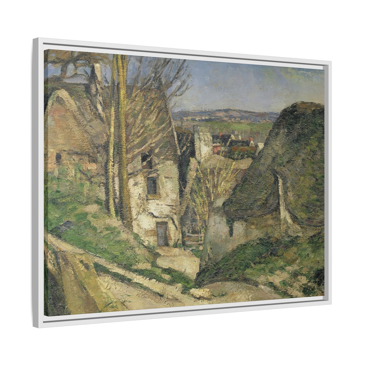 Cézanne, Paul - The House of the Hanged Man, Auvers-sur-Oise (1874) - Matte Canvas, Framed