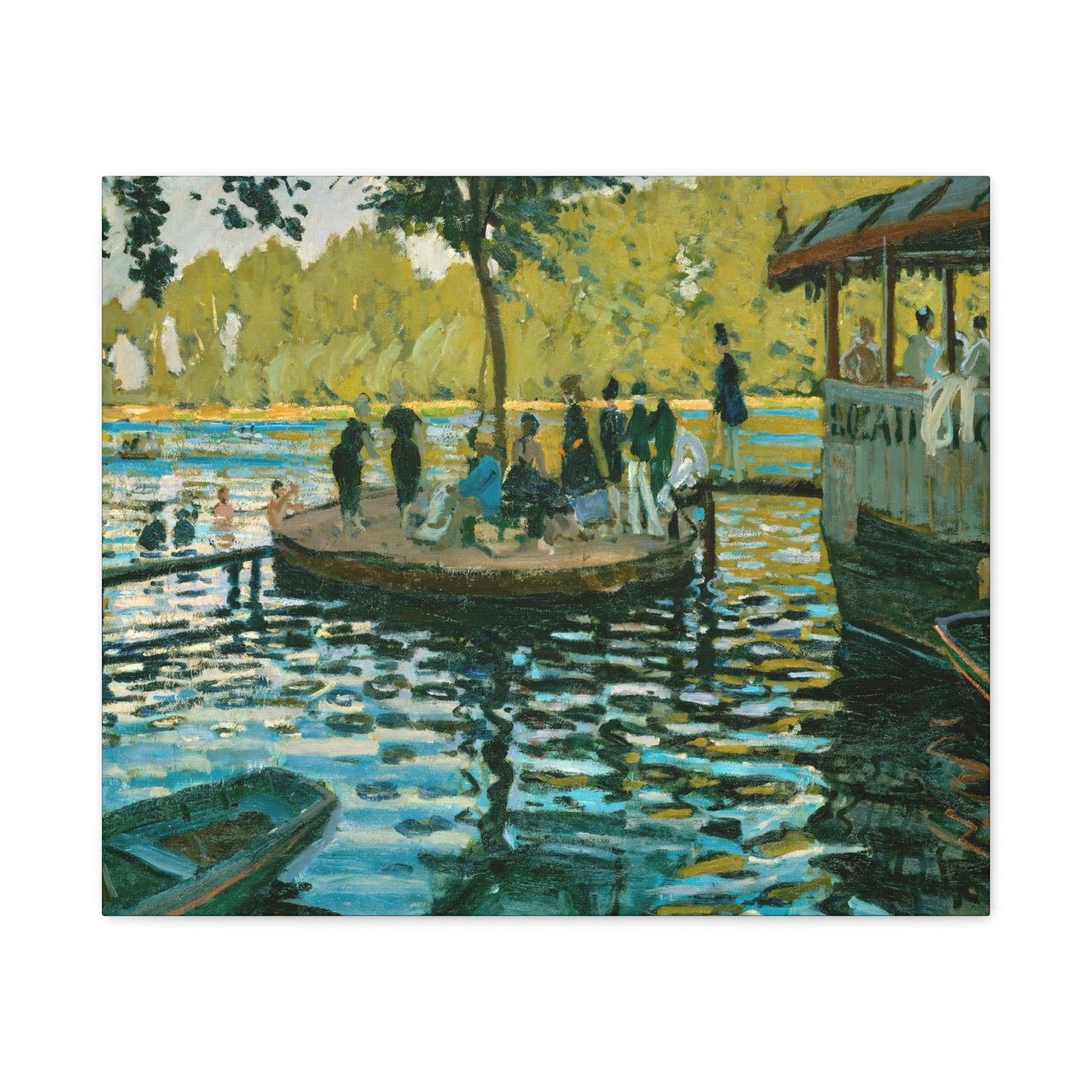 Monet, Claude - La Grenouillere (1869) - Canvas Block, unframed