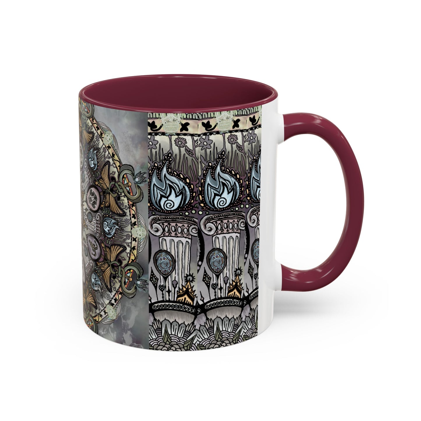 Pacio, Adam - Memento Mori Mandala - Colorful Accent Mugs