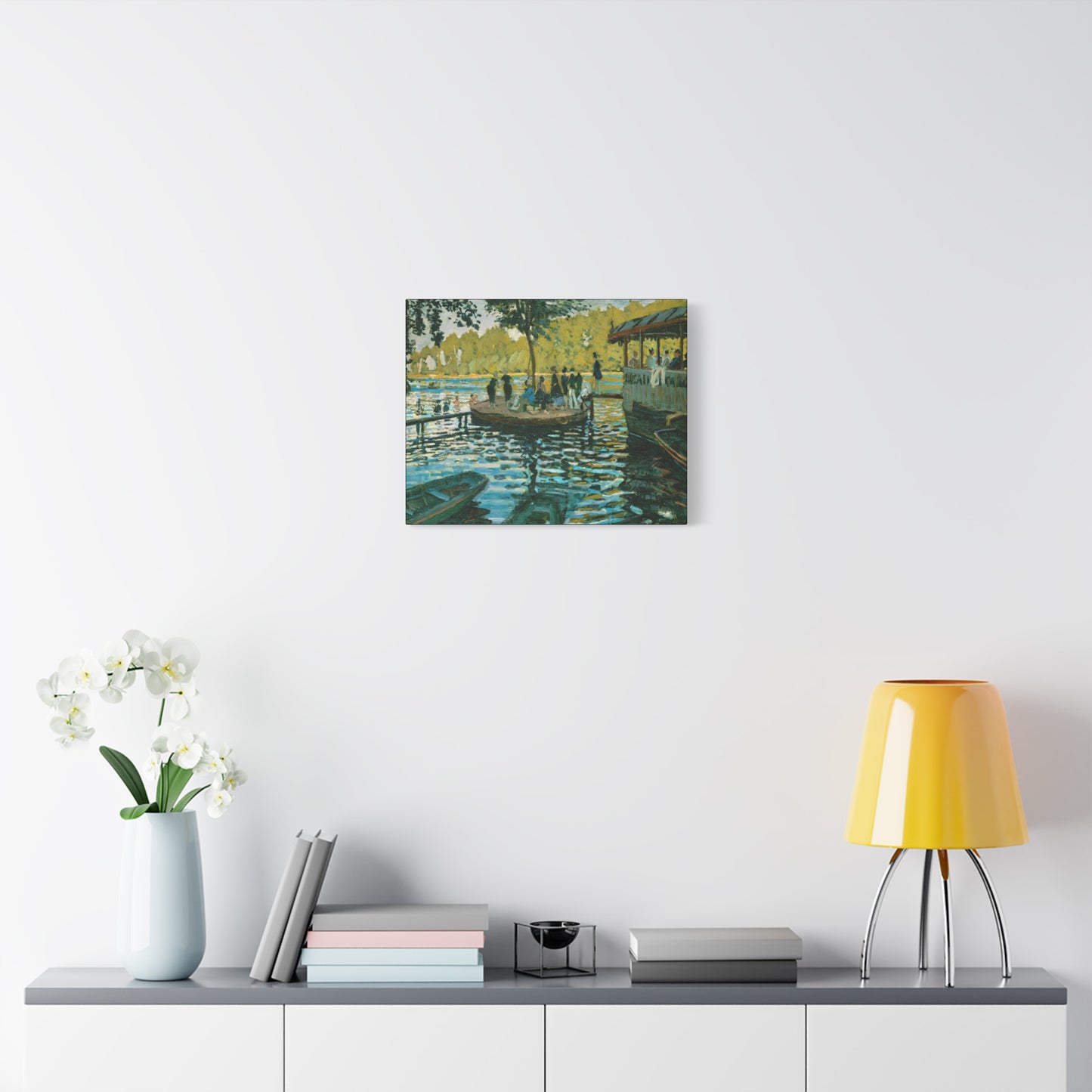 Monet, Claude - La Grenouillere (1869) - Canvas Block, unframed