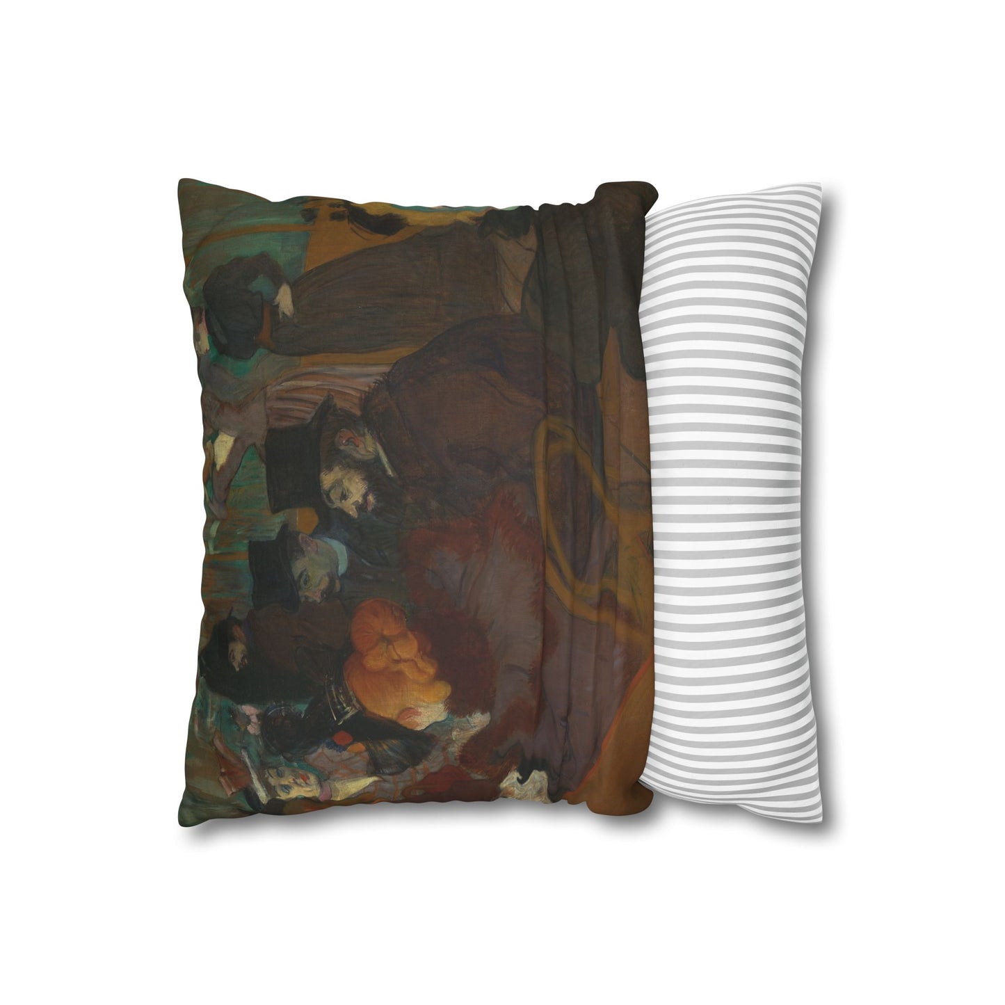 Toulouse-Lautrec, Henri - At the Moulin Rouge (1892) - Suede Square Pillowcase