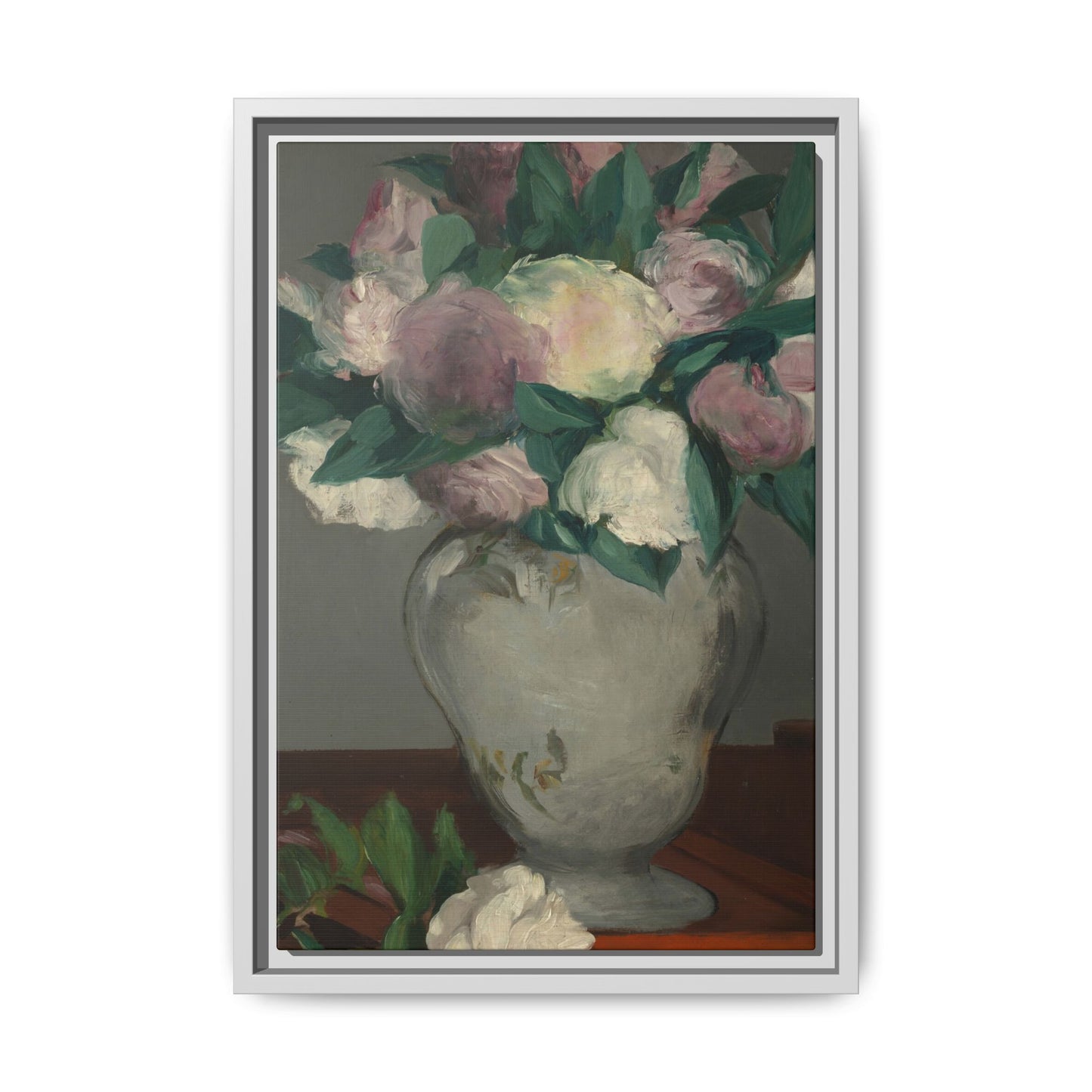 Manet, Édouard - Peonies (1864) - Matte Canvas, Framed