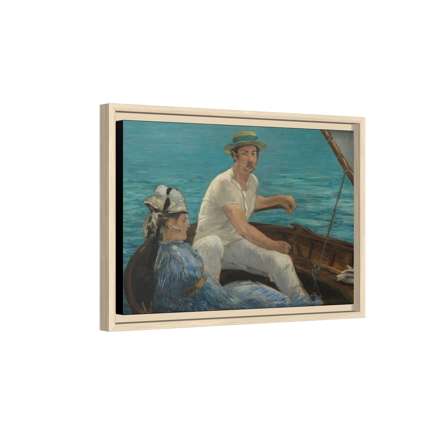 Manet, Édouard - Boating (1874) - Matte Canvas, Framed
