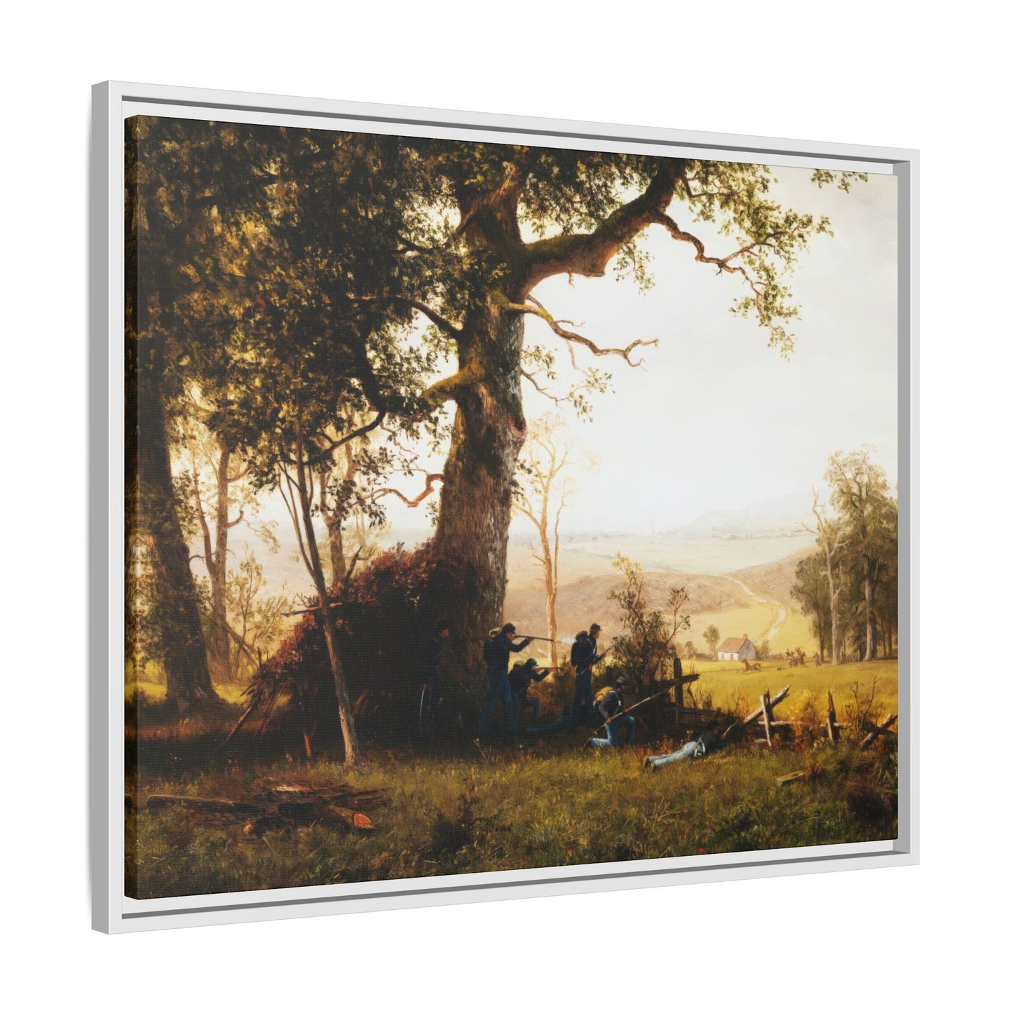 Bierstadt, Albert -  Guerrilla Warfare (1861) - Matte Canvas, Framed