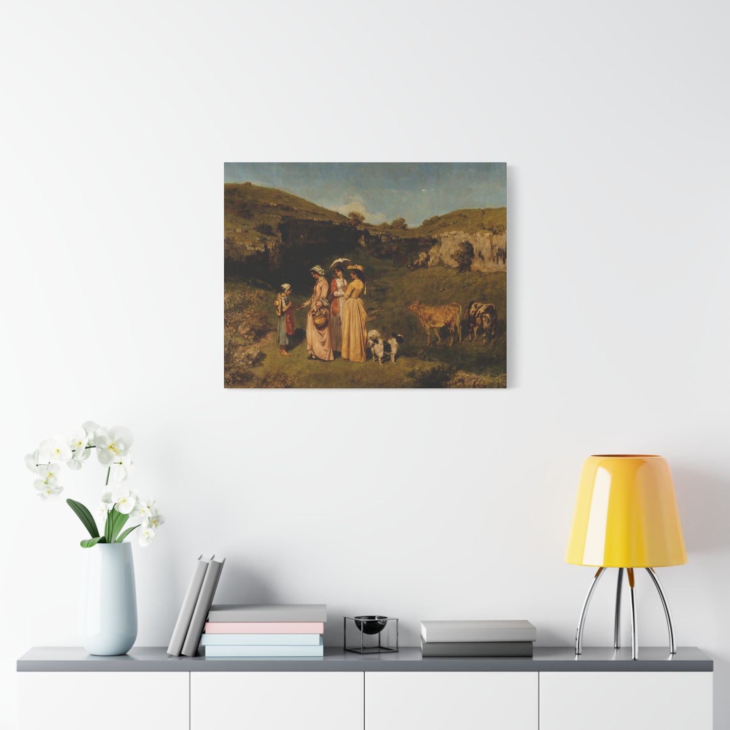 Courbet, Gustave - Young Ladies of the Village (1851) - Canvas Block, unframed