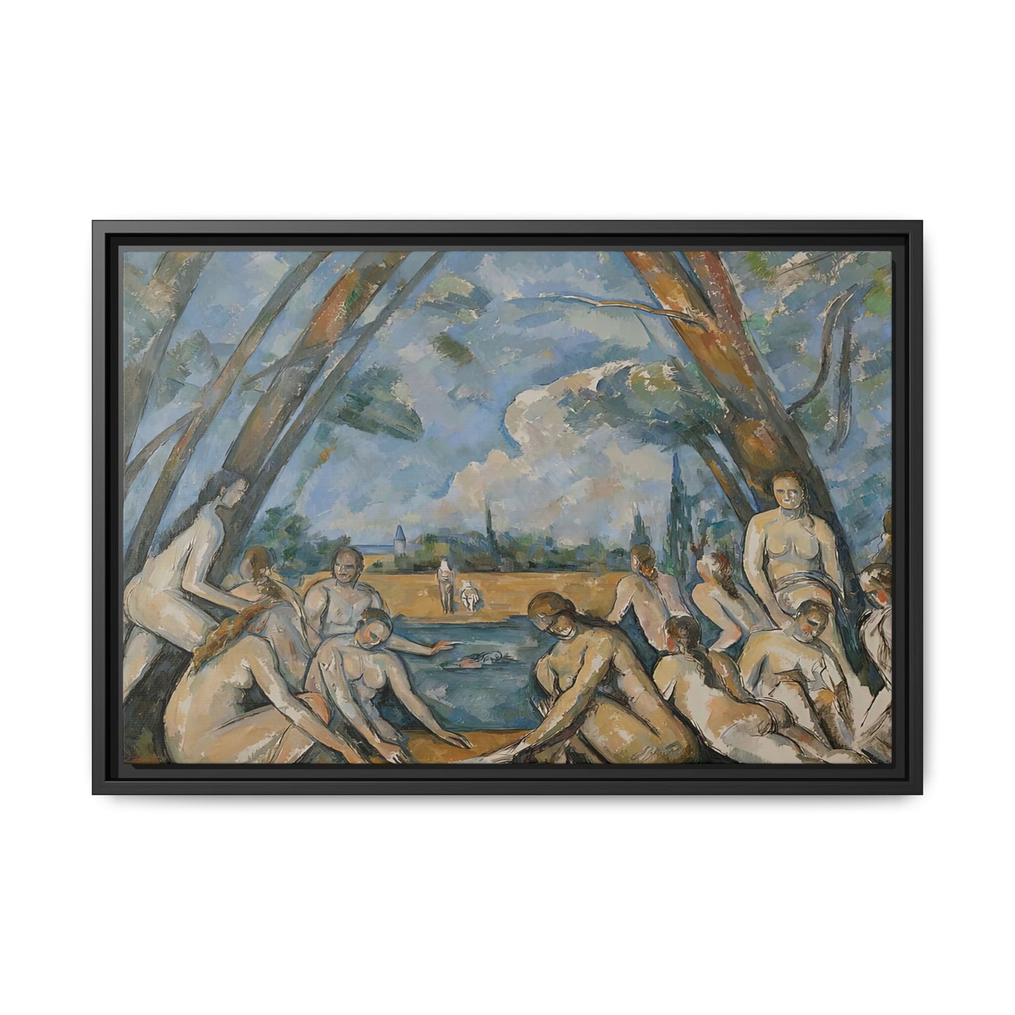 Cézanne, Paul - The Large Bathers (1906) - Matte Canvas, Framed