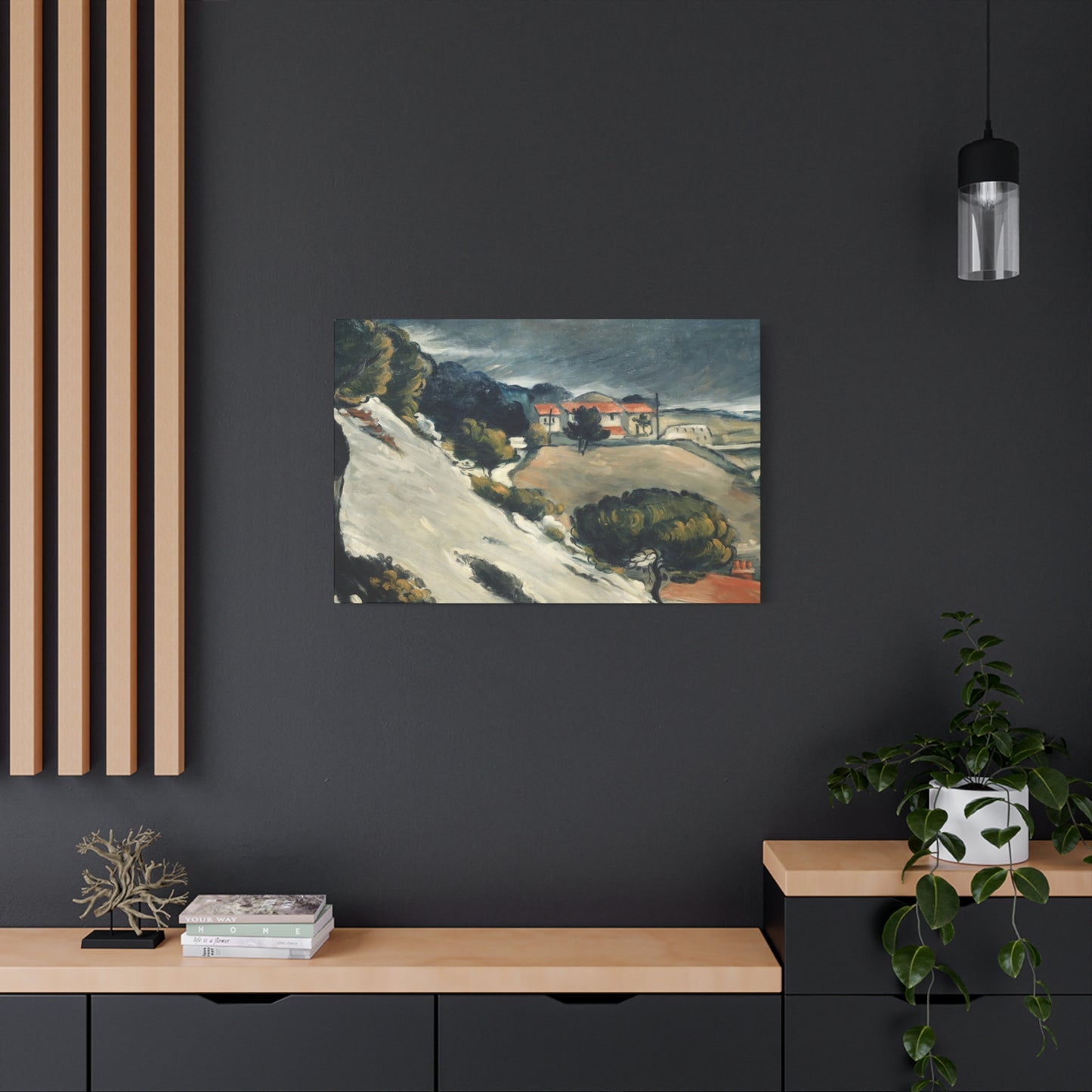 Cézanne, Paul - L’Estaque, Melting Snow (1870) - Canvas Block, unframed