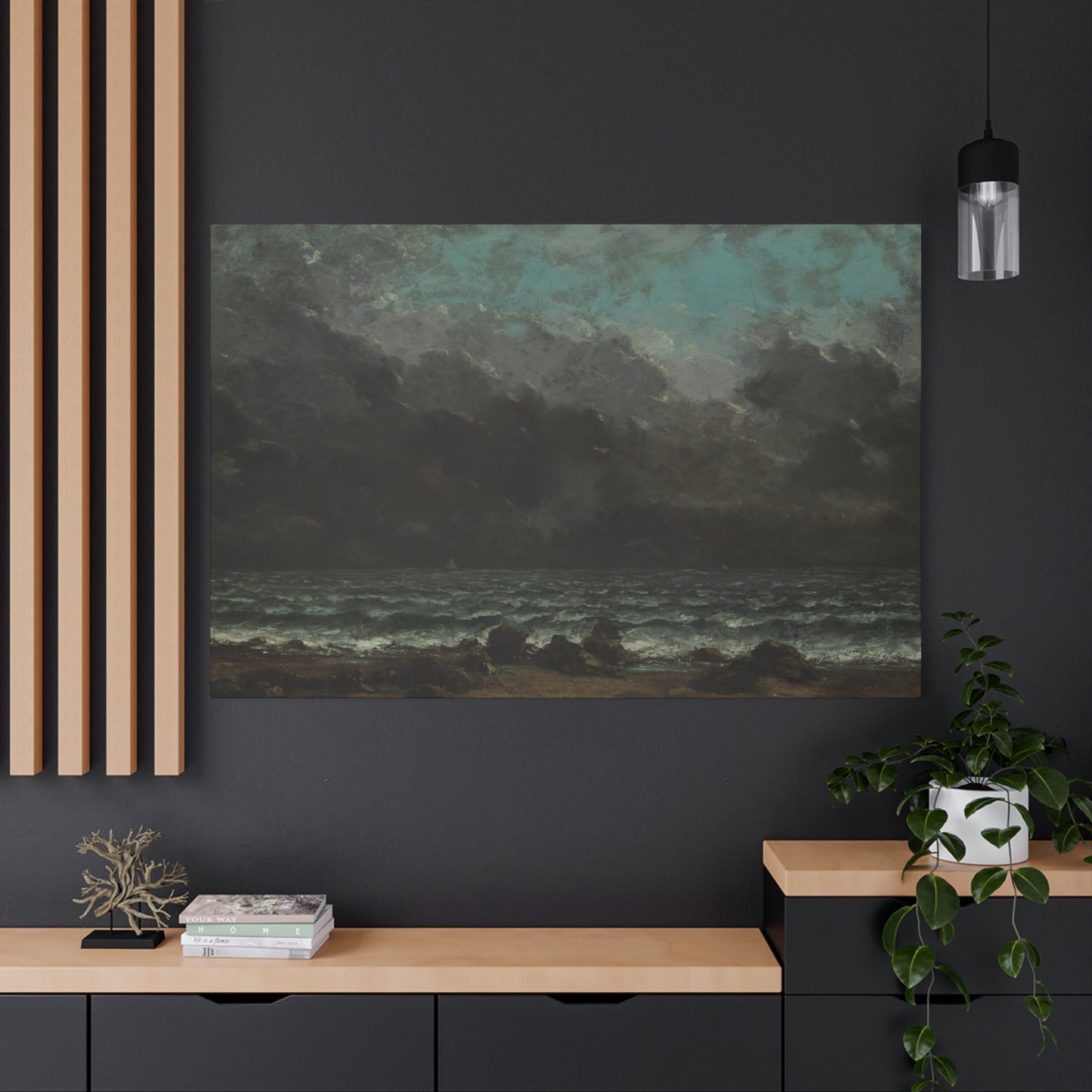 Courbet, Gustave - The Sea (1865) - Canvas Block, unframed