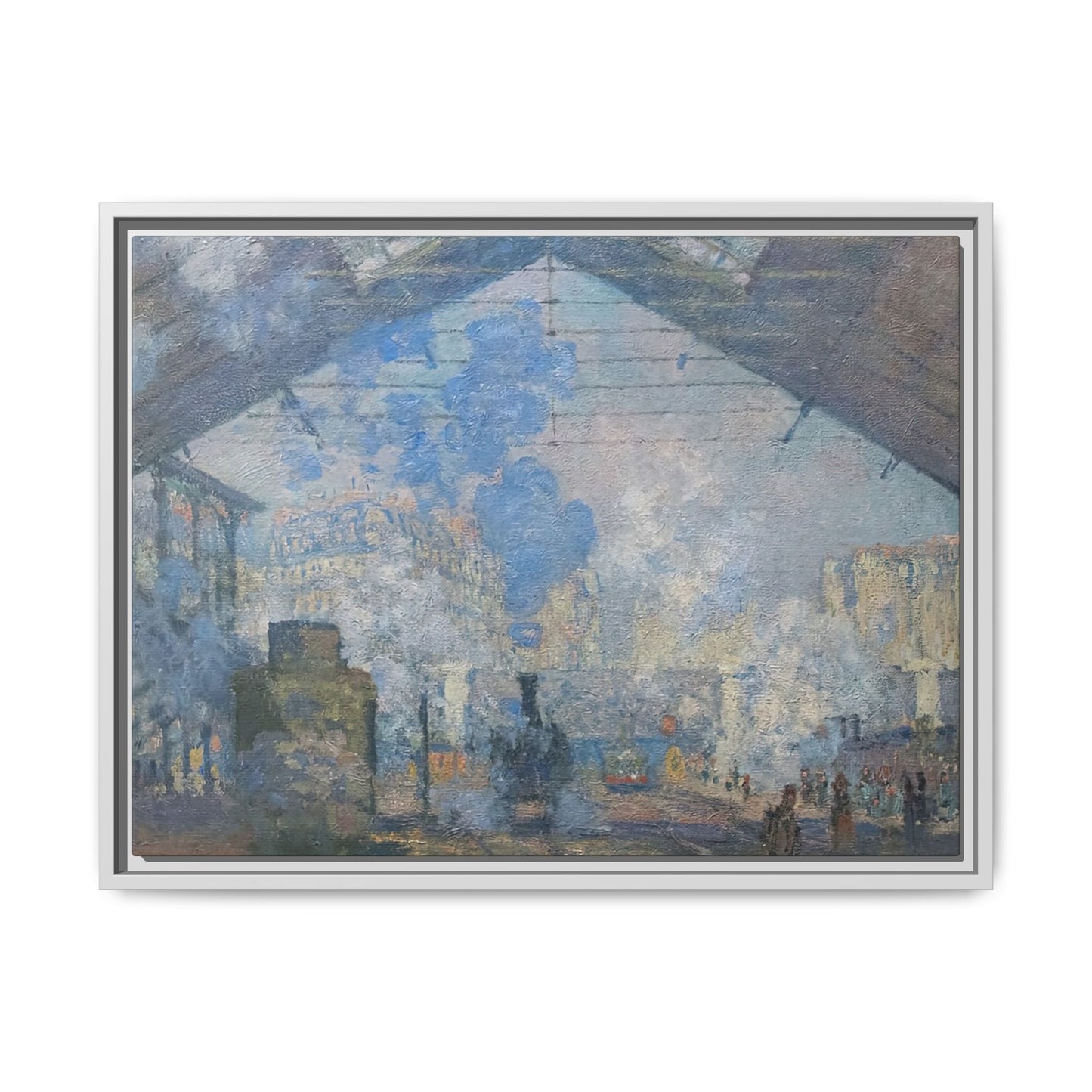 Monet, Claude - Le Gare Saint-Lazare (1877) - Matte Canvas, Framed
