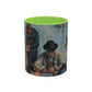 Cézanne, Paul - The Card Players (1892) - Colorful Accent Mugs