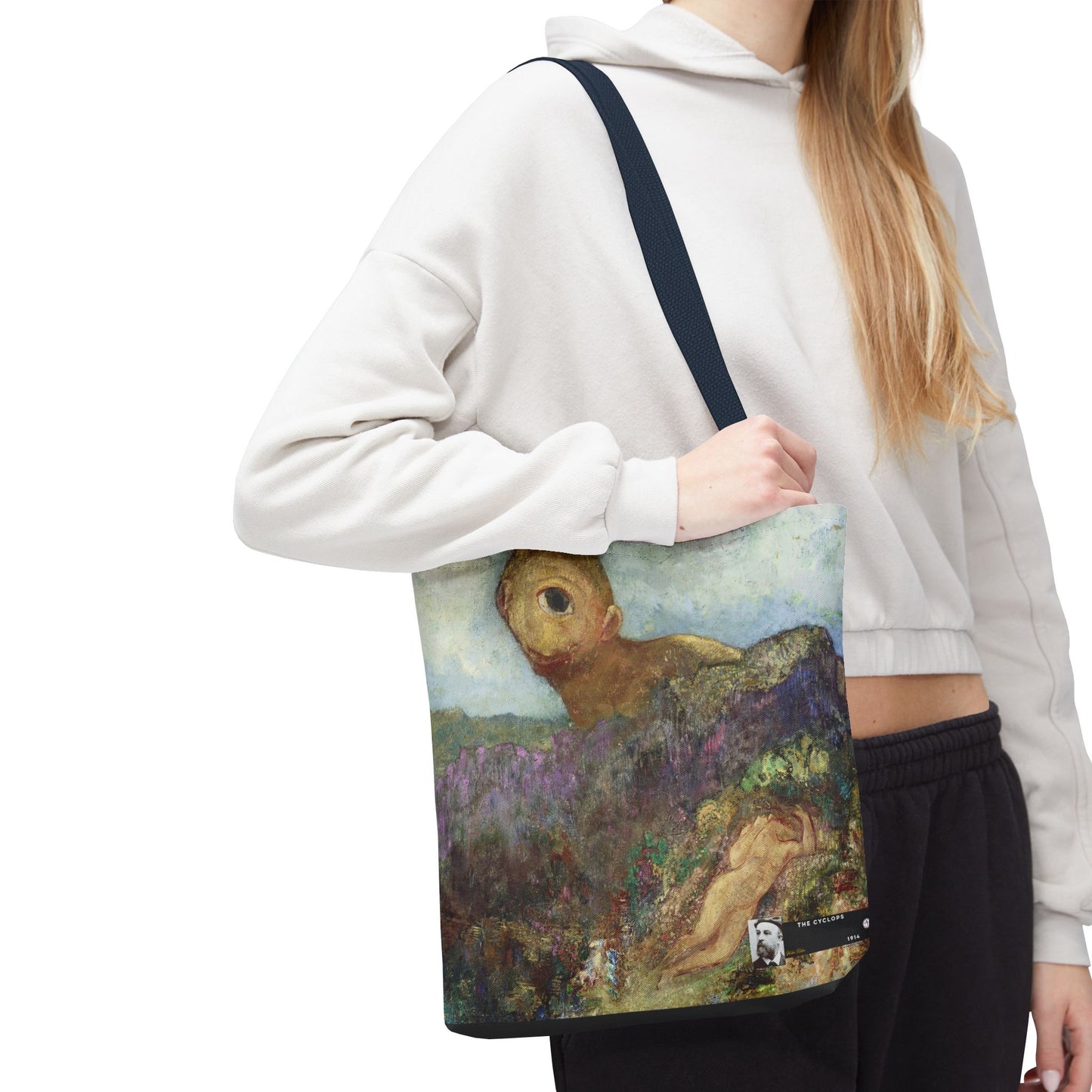 Redon, Odilon - The Cyclops (1914) - Tote Bag