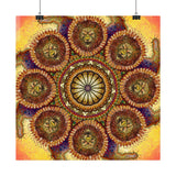 Lion Summer Mandala - Satin Poster