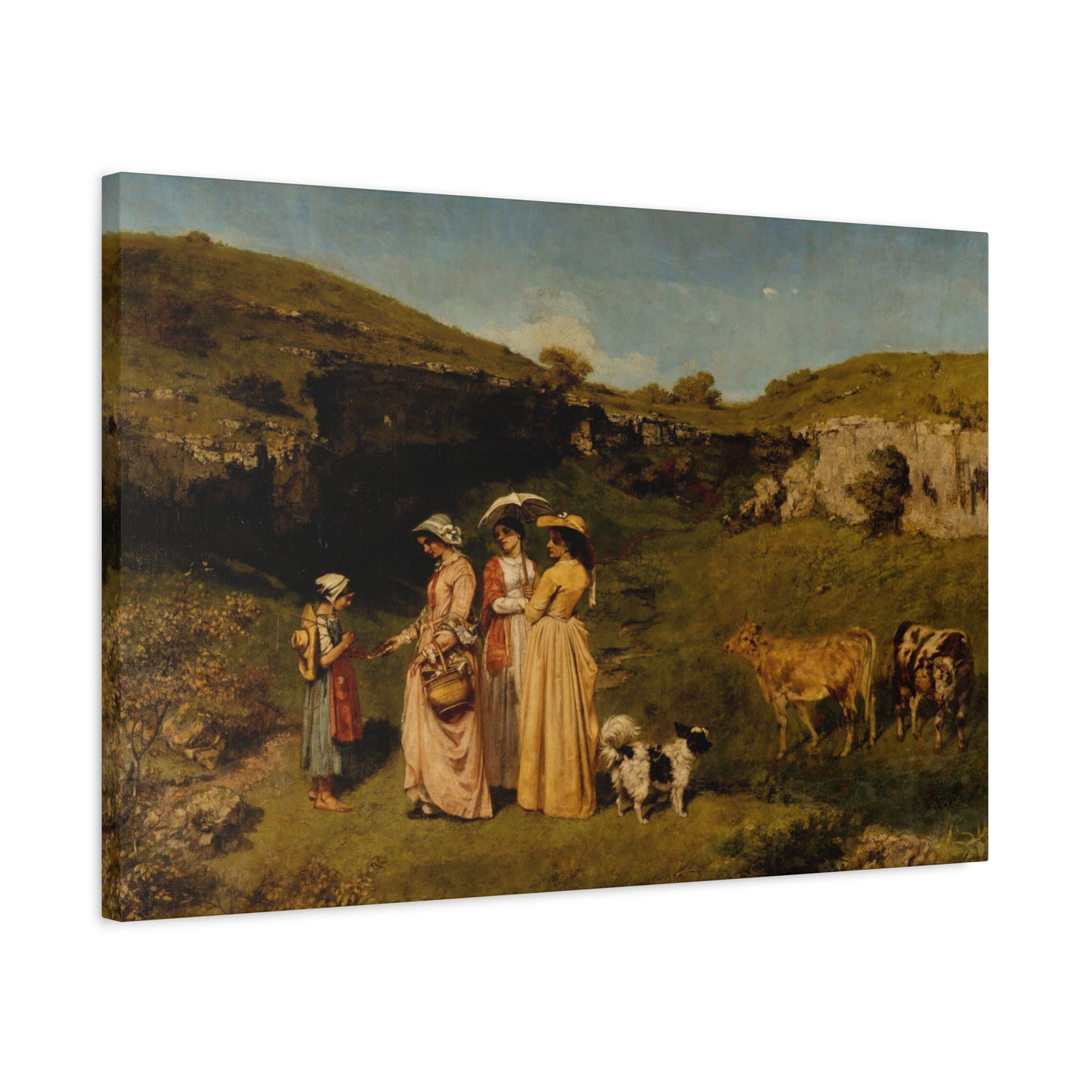 Courbet, Gustave - Young Ladies of the Village (1851) - Canvas Block, unframed