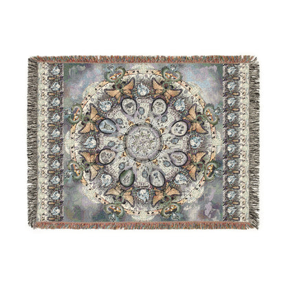 Memento Mori Mandala - Woven Blanket