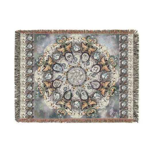 Memento Mori Mandala - Woven Blanket