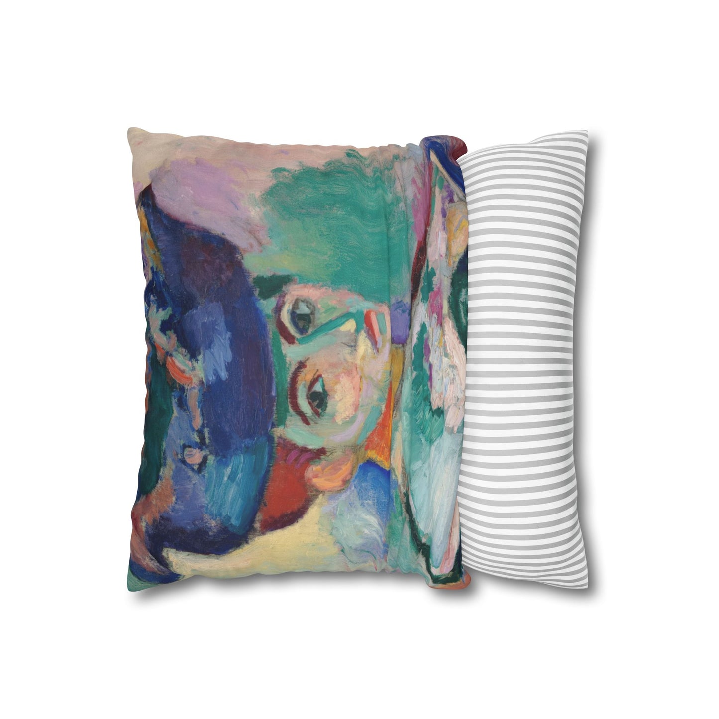 Matisse, Henri - Woman with a Hat (1905) - Suede Square Pillowcase