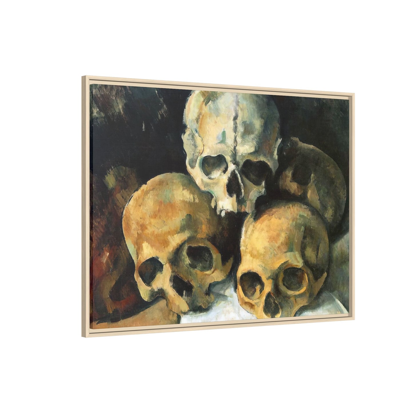 Cézanne, Paul - Pyramid of Skulls (1901) - Matte Canvas, Framed