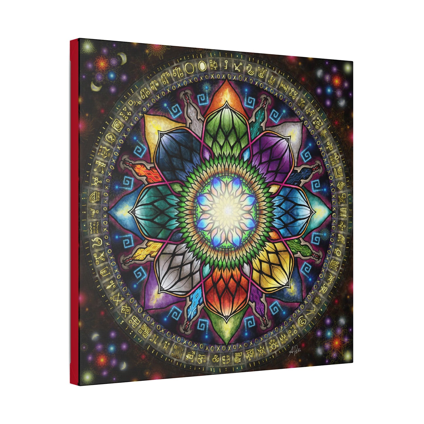 Mystic Jewel Mandala - Canvas Block