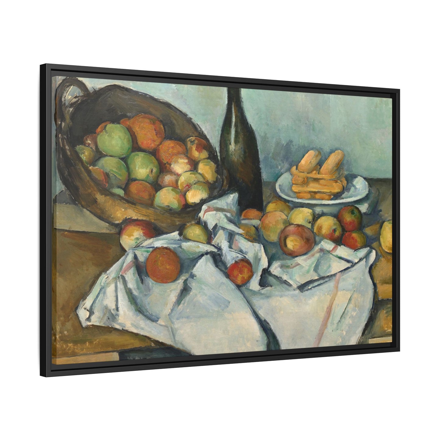 Cézanne, Paul - Basket of Apples (1893) - Matte Canvas, Framed
