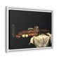 Cézanne, Paul - Still Life with Bread and Eggs (1865) - Matte Canvas, Framed
