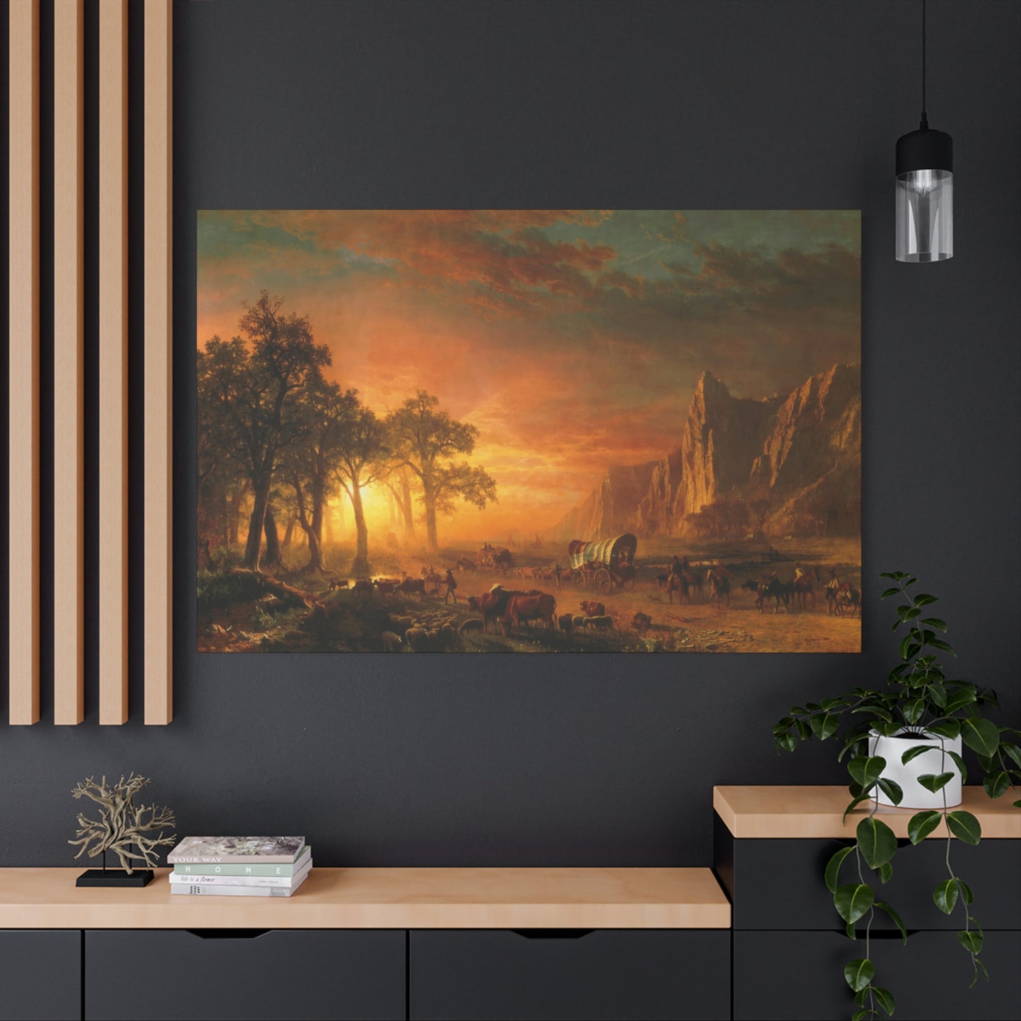 Bierstadt, Albert - Emigrants Crossing the Plains (1867) - Canvas Block, unframed