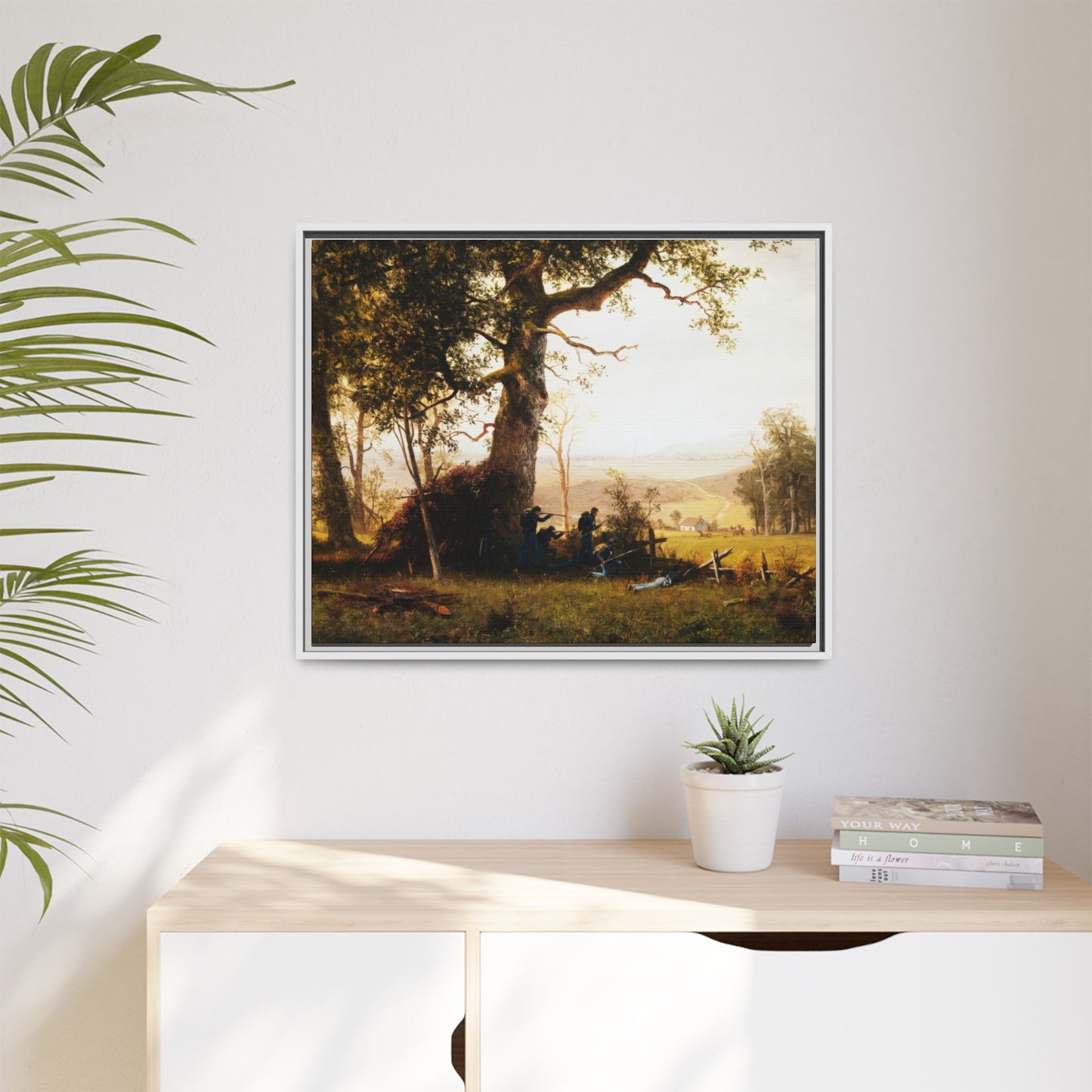 Bierstadt, Albert -  Guerrilla Warfare (1861) - Matte Canvas, Framed