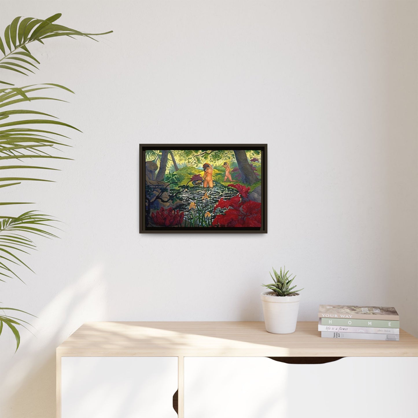 Ranson, Paul - The Lotus Bather (1906) - Matte Canvas, Framed