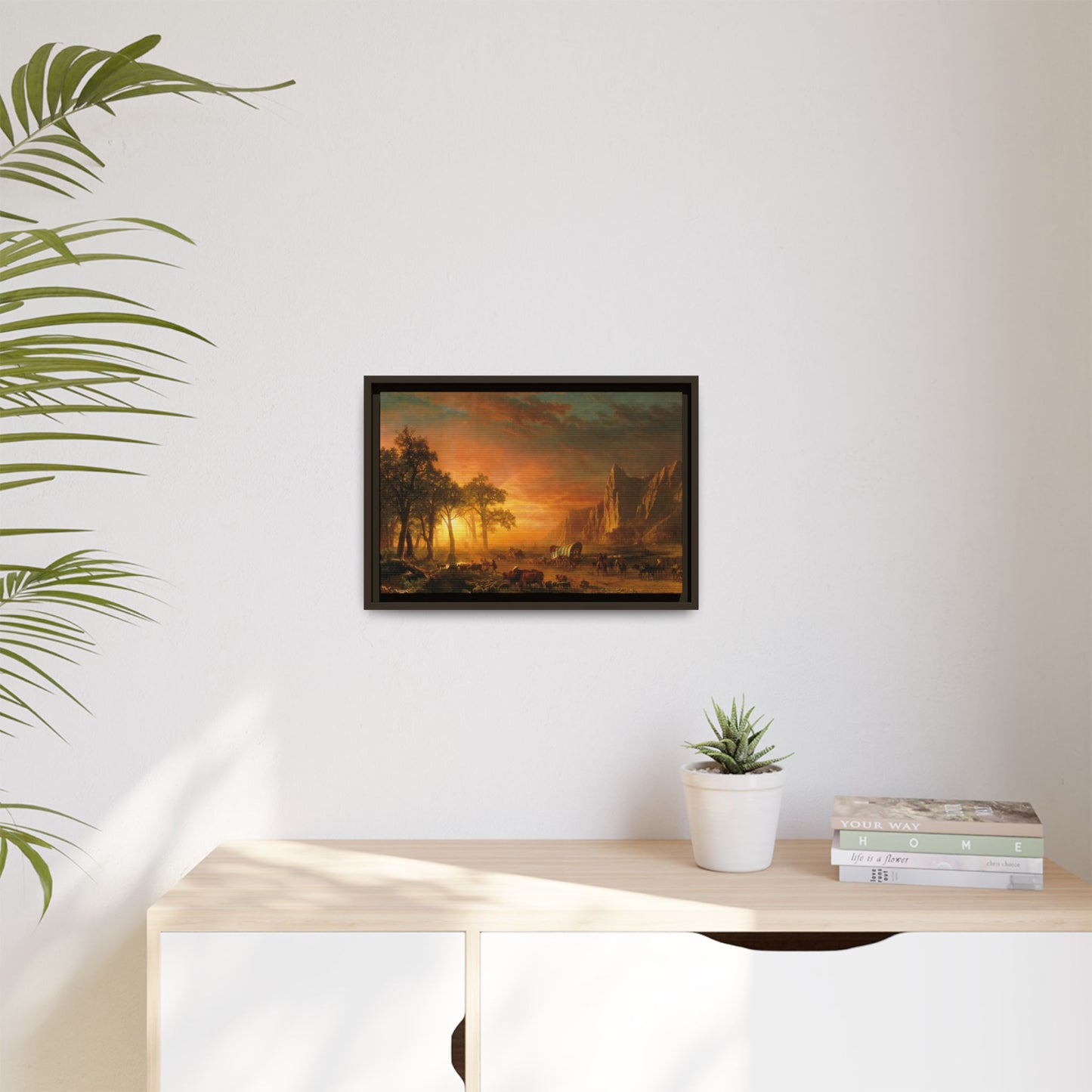 Bierstadt, Albert - Emigrants Crossing the Plains (1867) - Matte Canvas, Framed