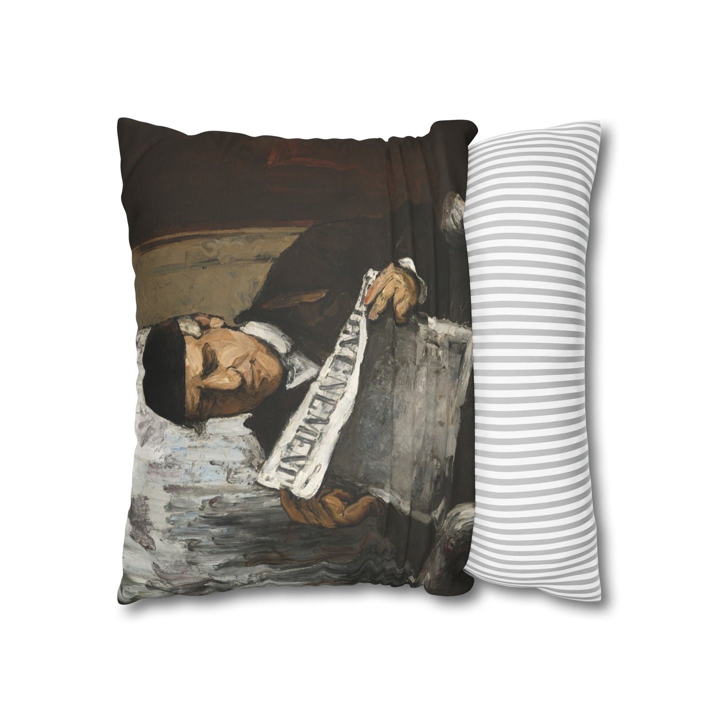 Cézanne, Paul - The Artist’s Father (1866) - Suede Square Pillowcase