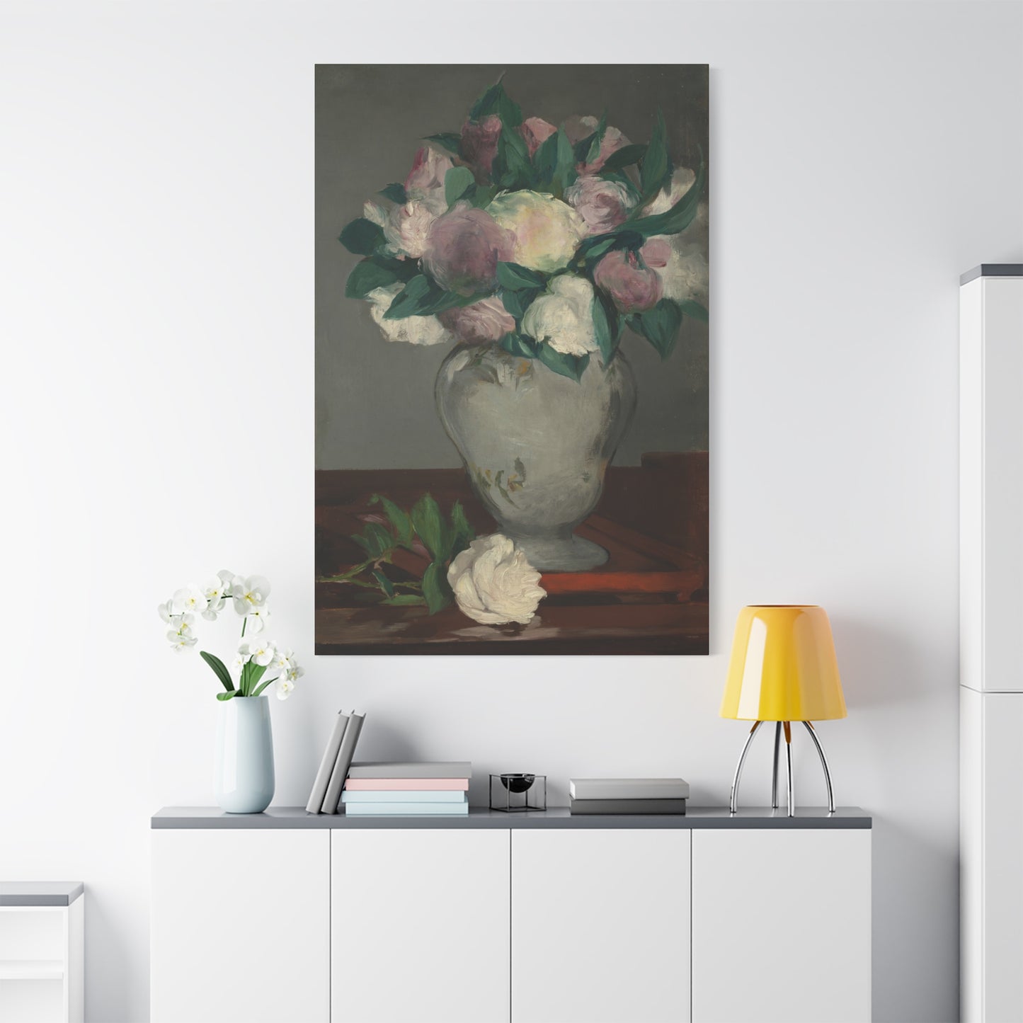 Manet, Édouard - Peonies (1864) - Canvas Block, unframed