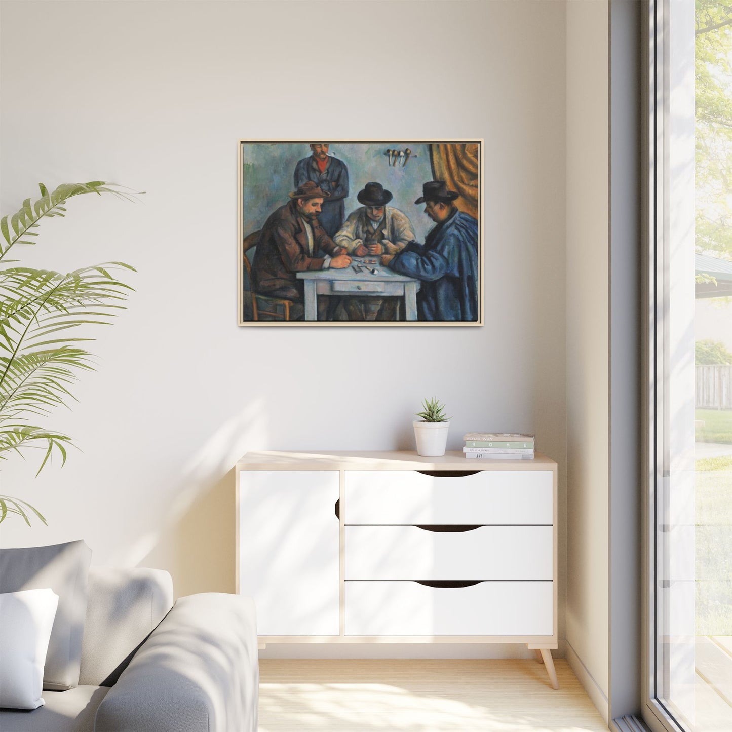 Cézanne, Paul - The Card Players (1892) - Matte Canvas, Framed